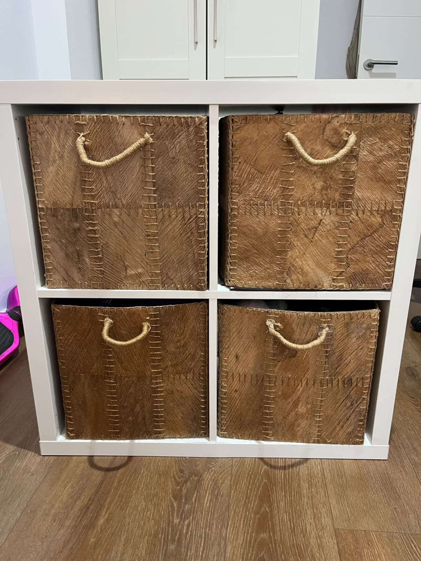 KALLAX shelving unit, white/Dröna white, 77x39x77 cm