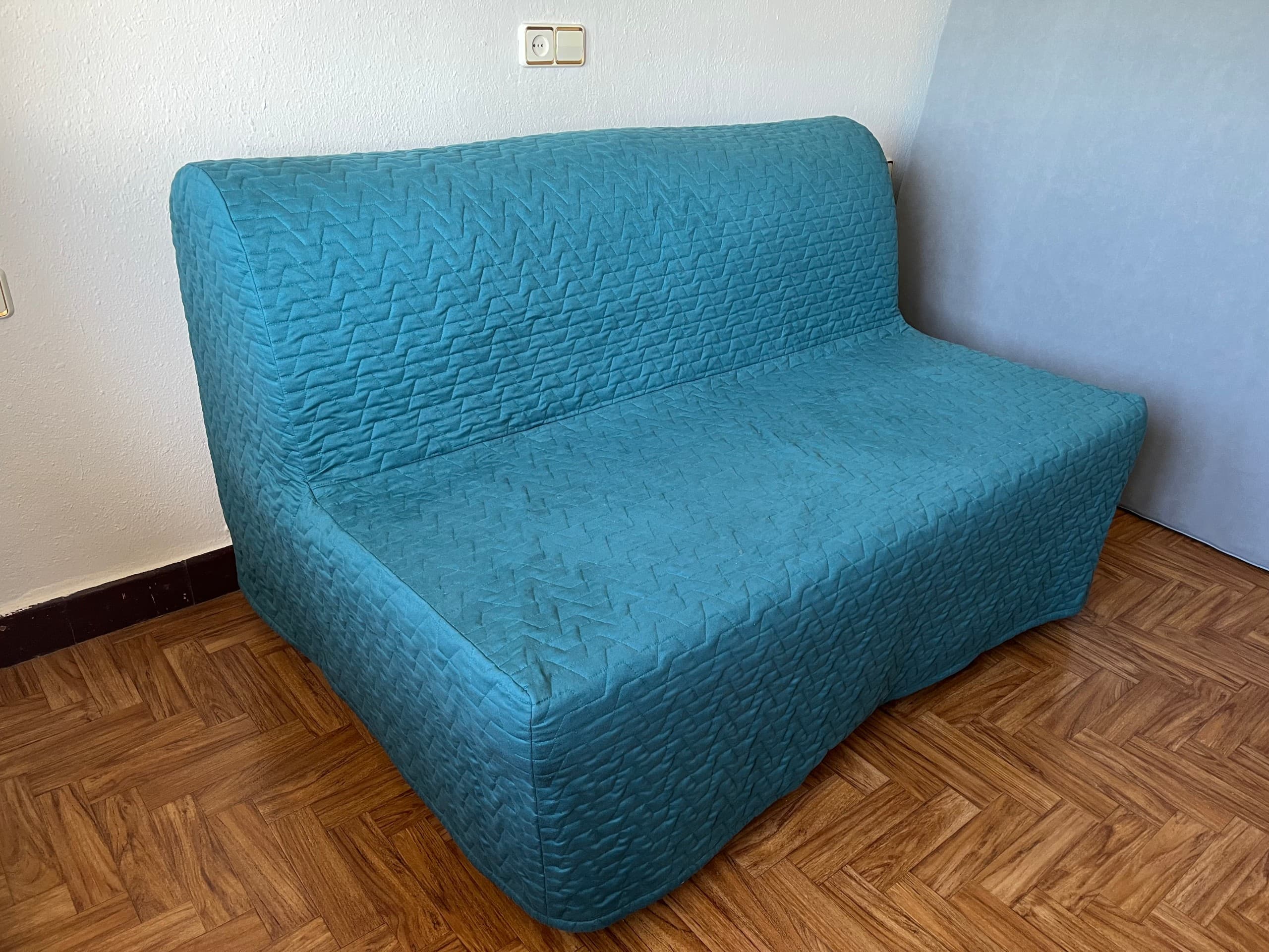 LYCKSELE LÖVÅS ohe-sofa 2, Knisa argigune​argi grisa