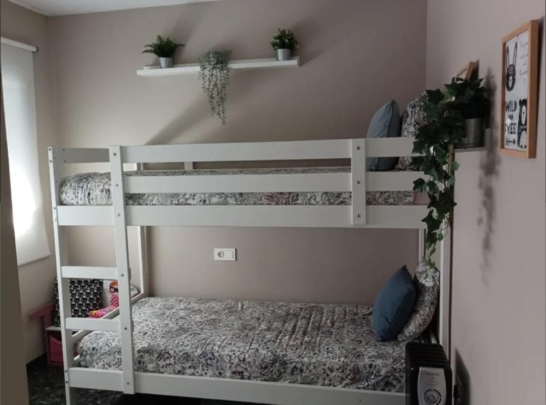 MYDAL bunk bed frame, white, 90x200 cm