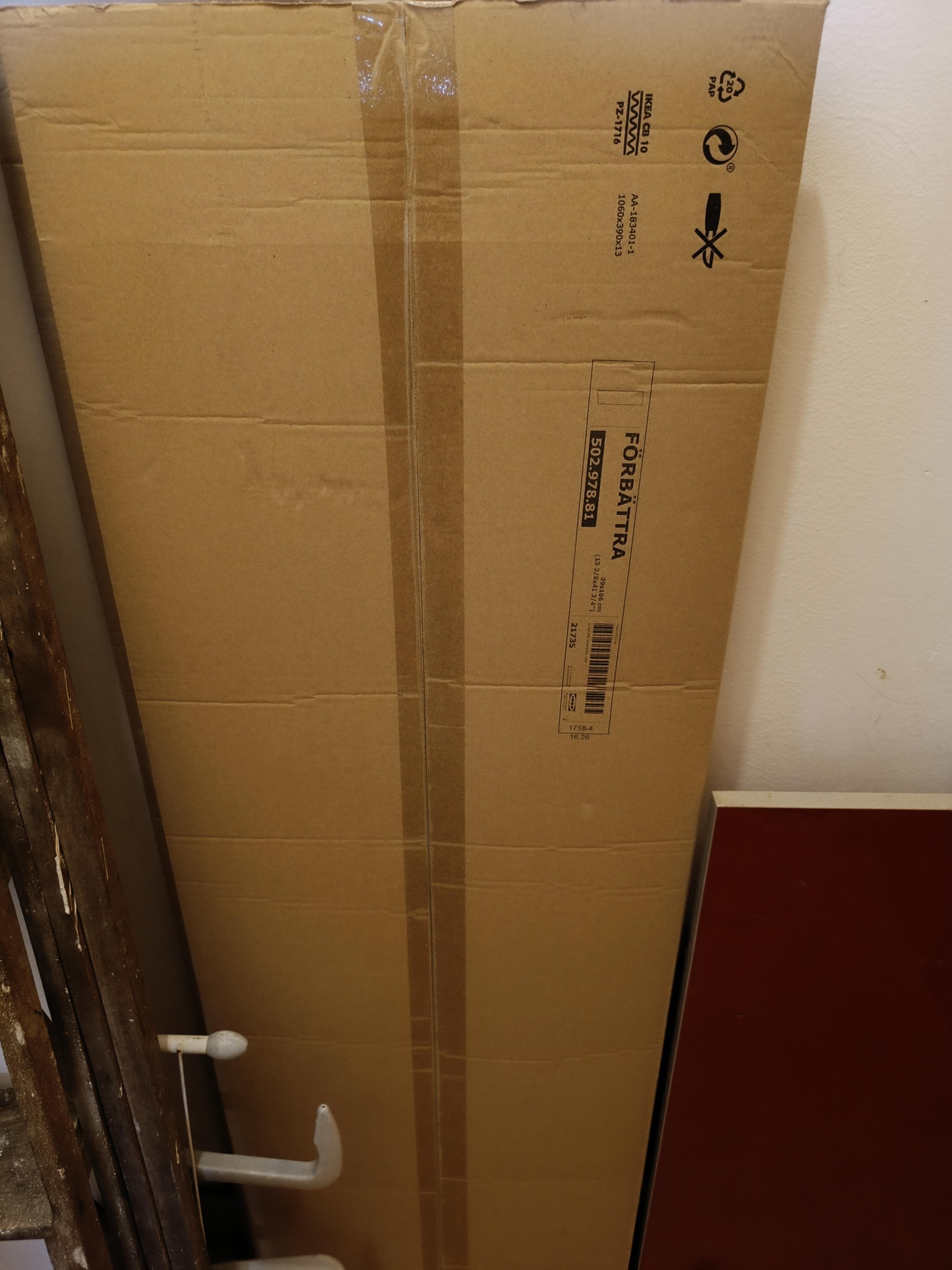 FÖRBÄTTRA cover panel, white, 39x106 cm
