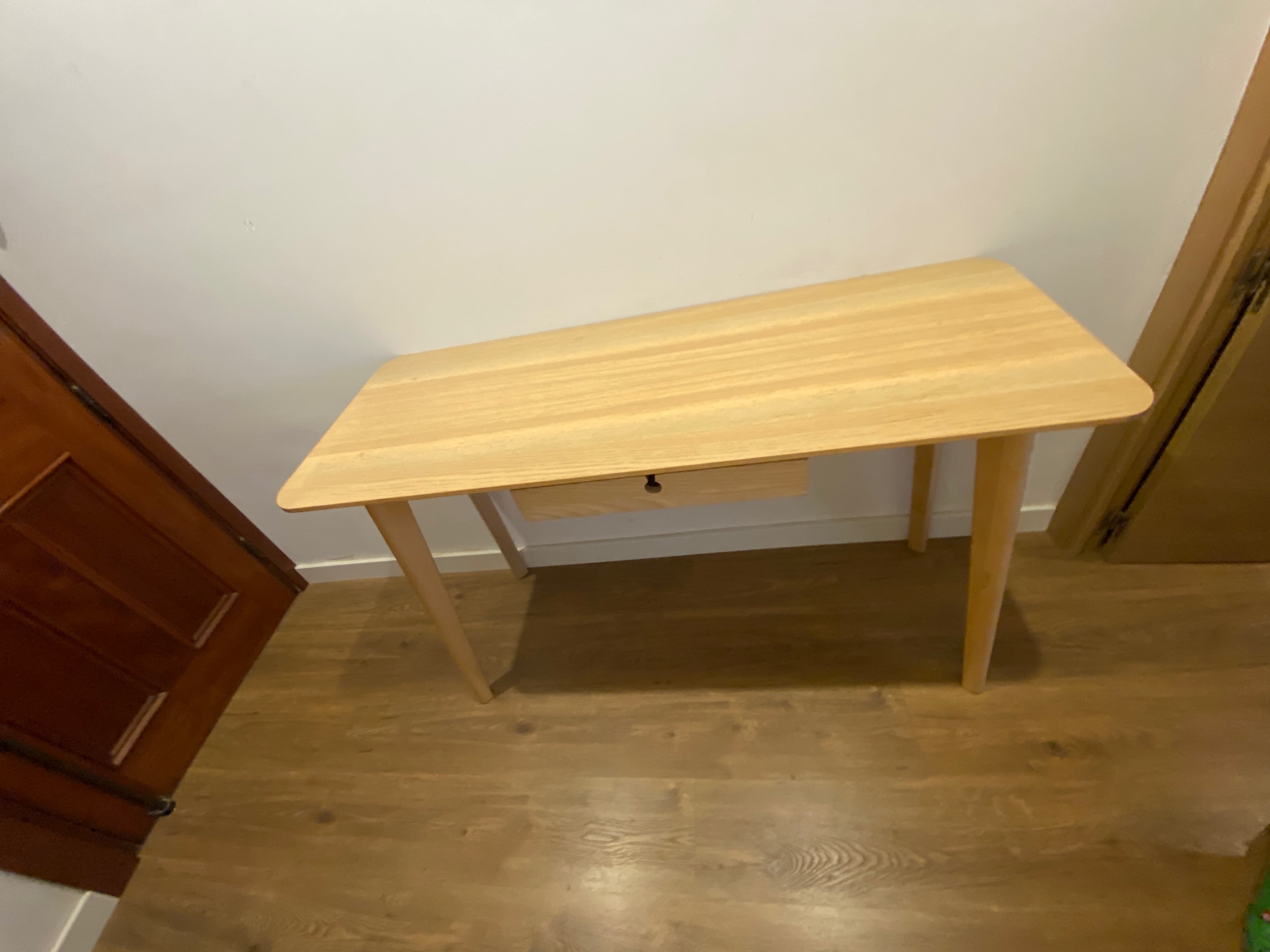 LISABO escritorio, chapa freixo, 118x45 cm