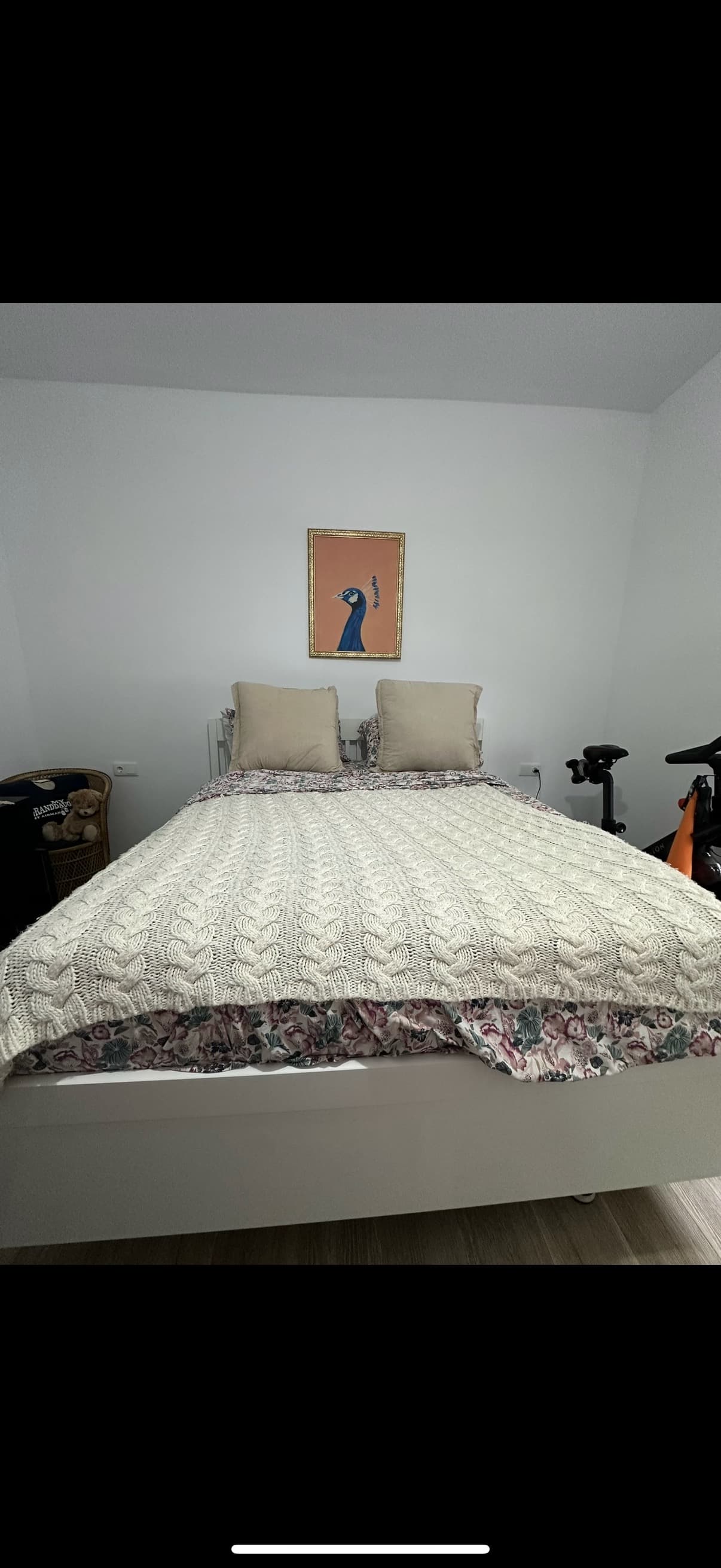 IDANÄS ohe-egitura, zuria/Leirsund, 140x200 cm
