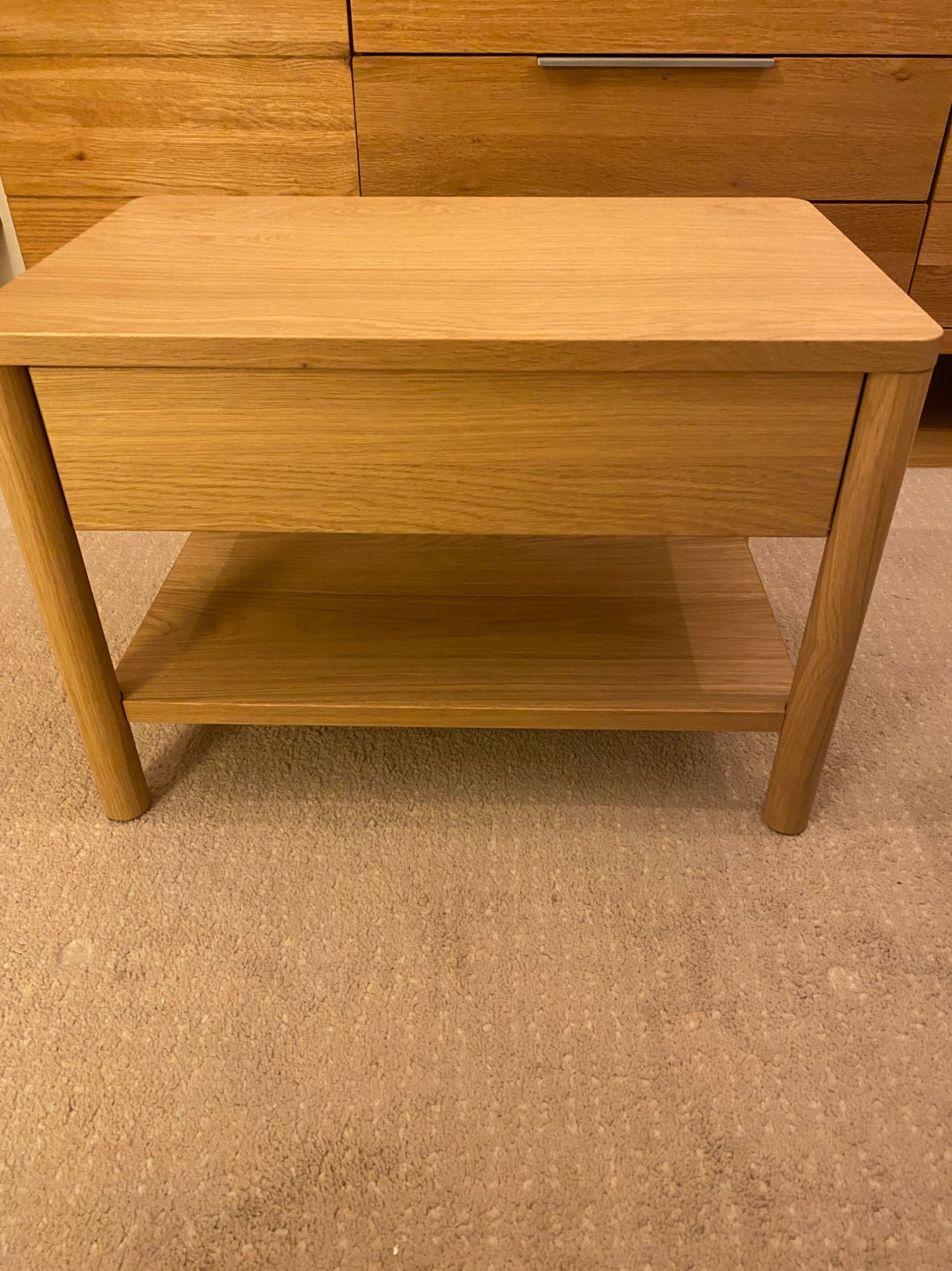 TONSTAD side table, oak veneer, 64x40 cm