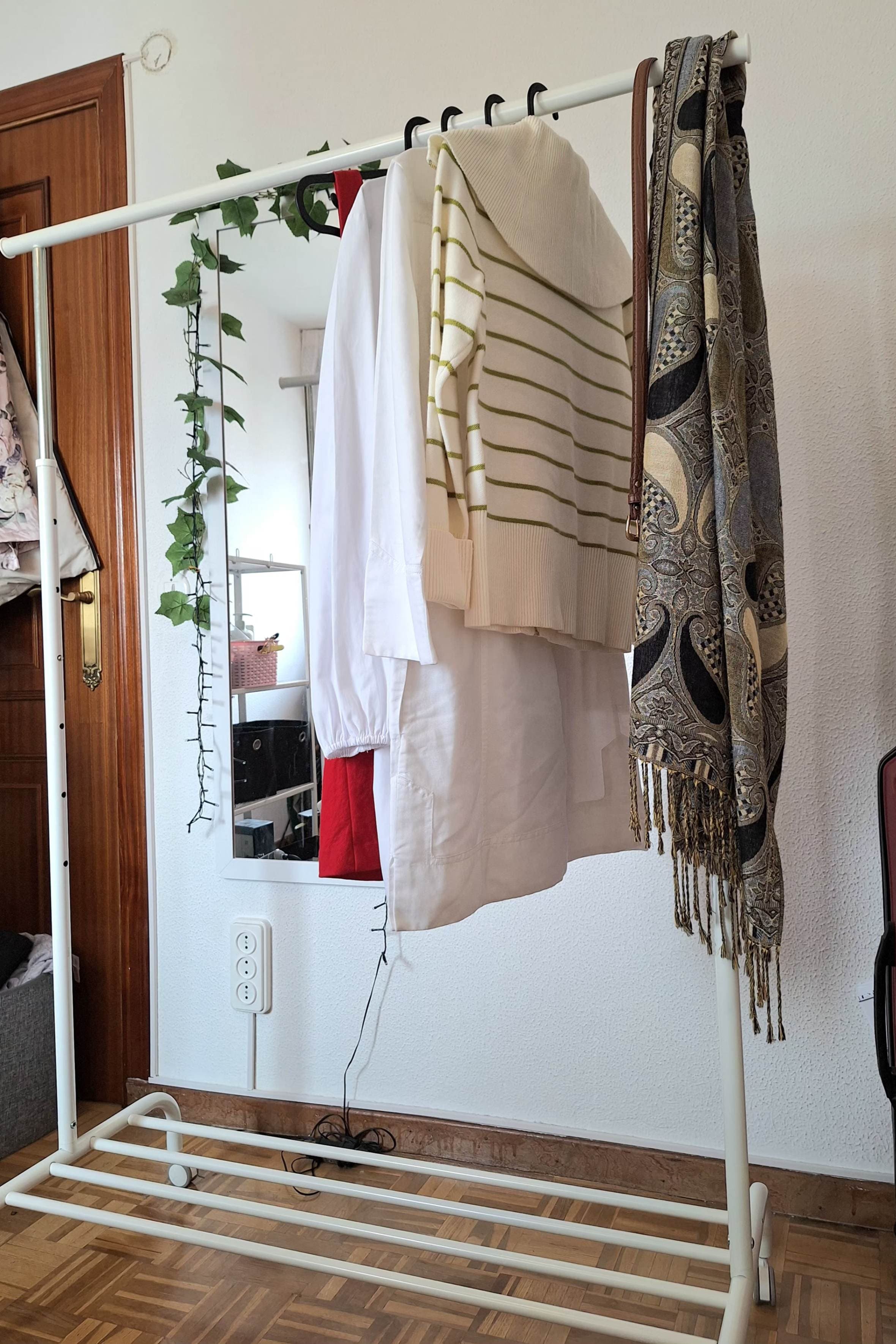 RIGGA Burro para ropa, blanco