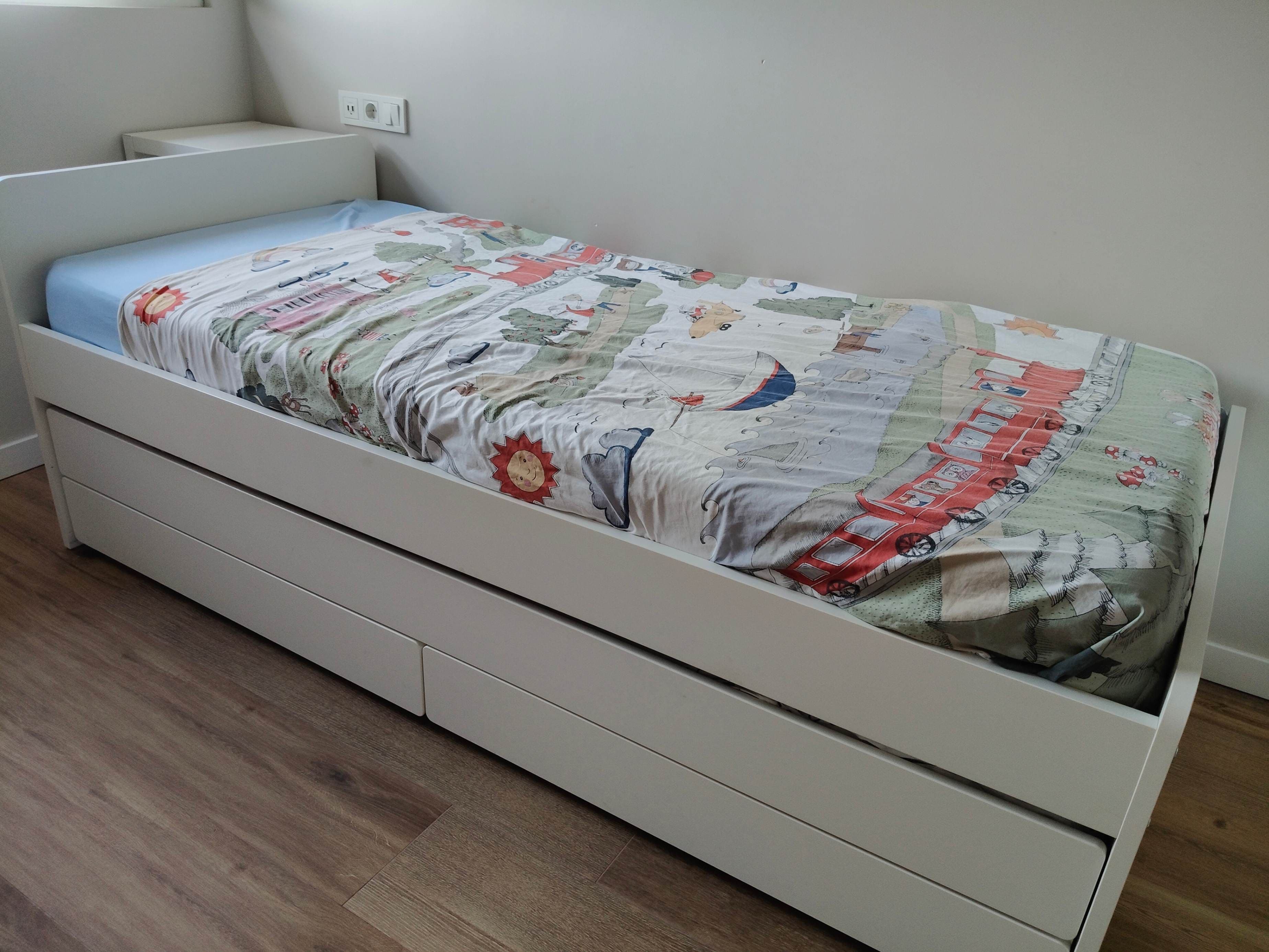 SLÄKT cama niño, branco, 90x200 cm