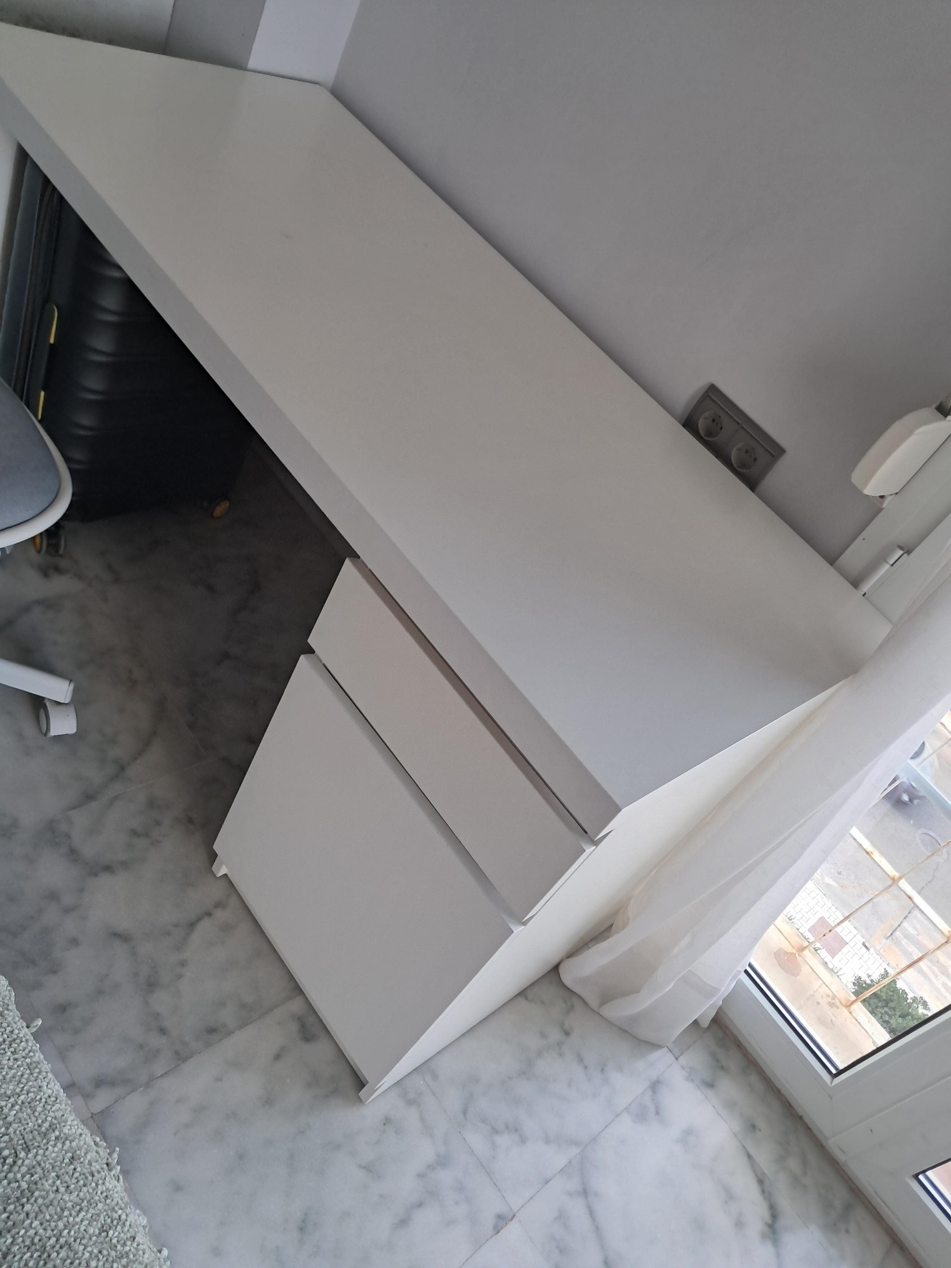 MALM Escritorio, blanco, 140x65 cm
