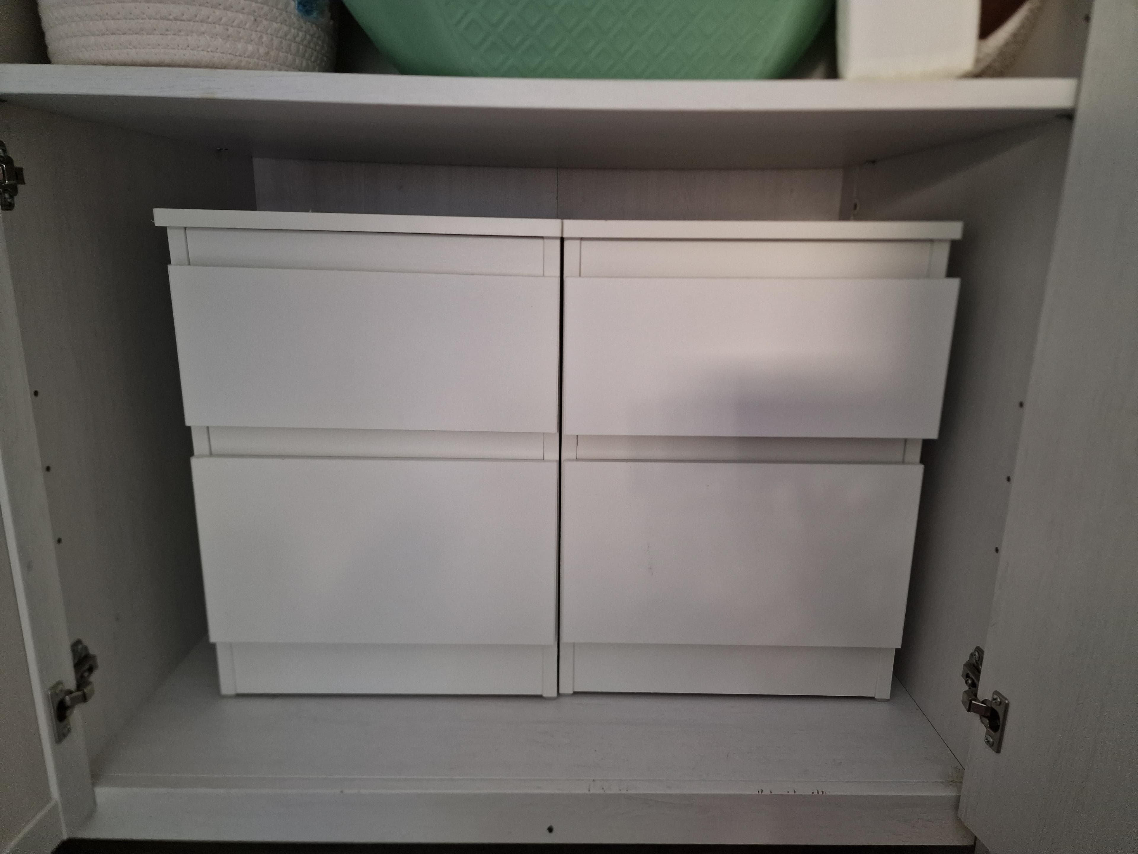 KULLEN cómoda de 2 caixóns, branco, 35x49 cm