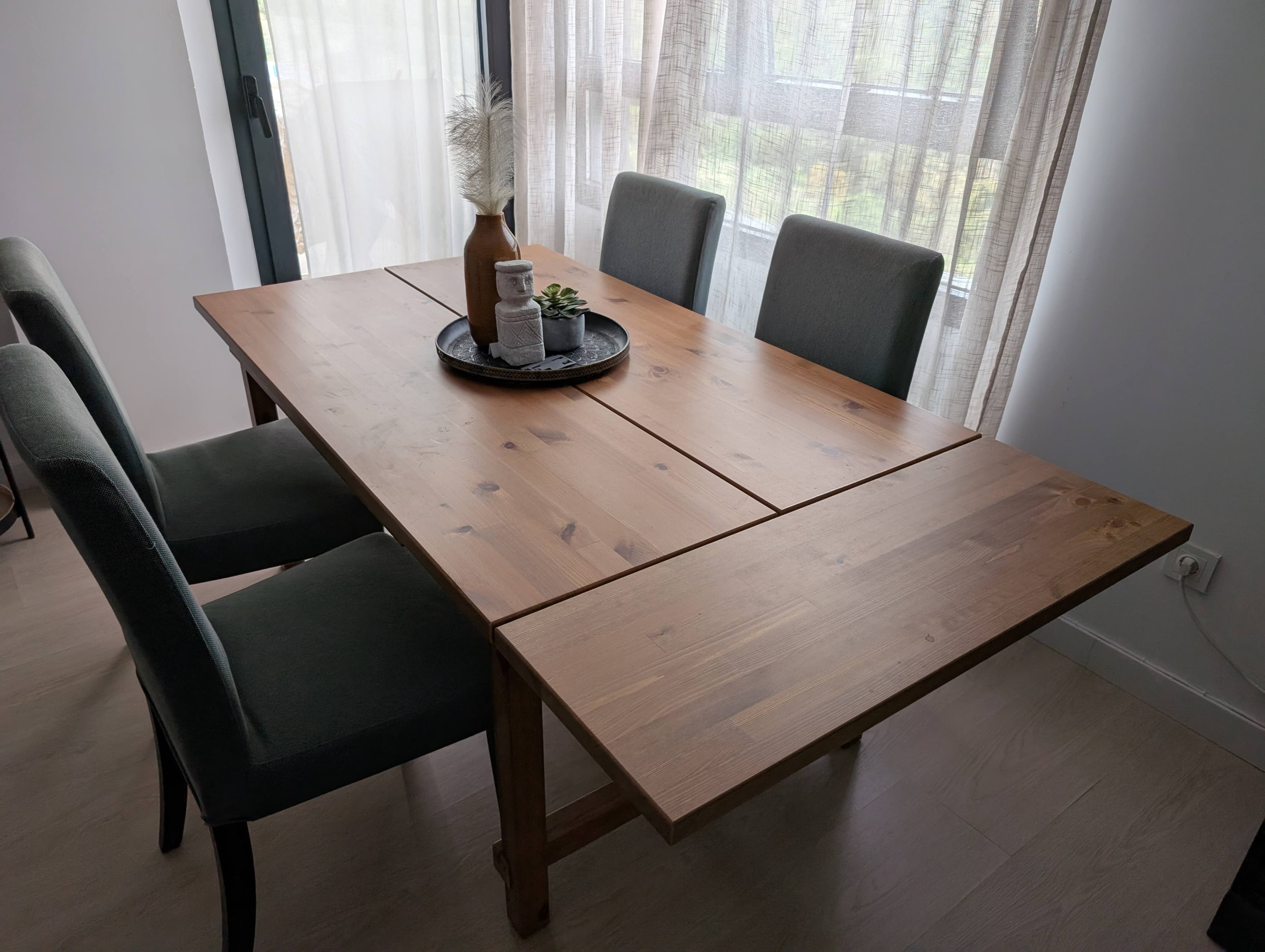 NORDVIKEN extendable table, antique stain, 152/223x95 cm