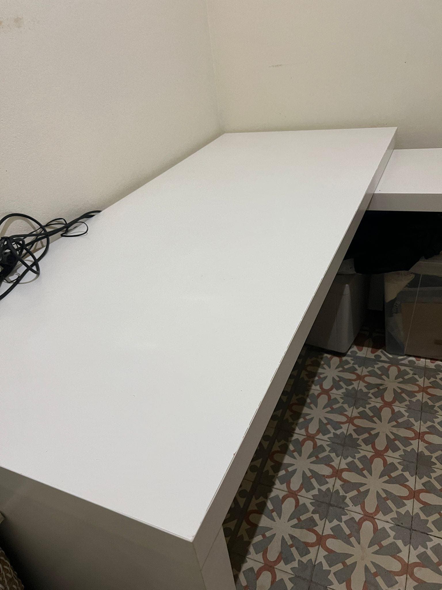 MALM escritorio con tablero extraíble, blanco, 151x65 cm