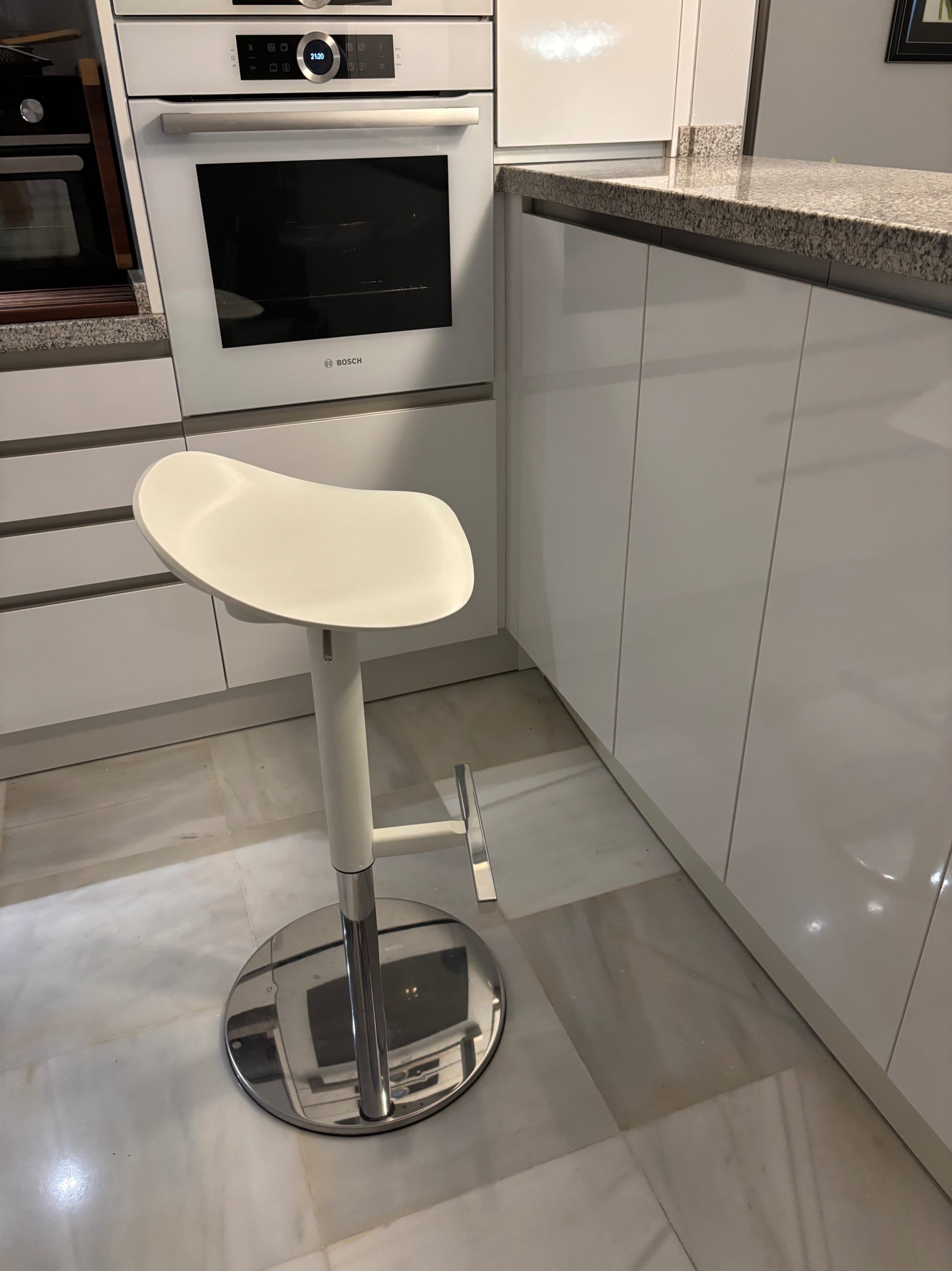 JANINGE bar stool, white, 76 cm