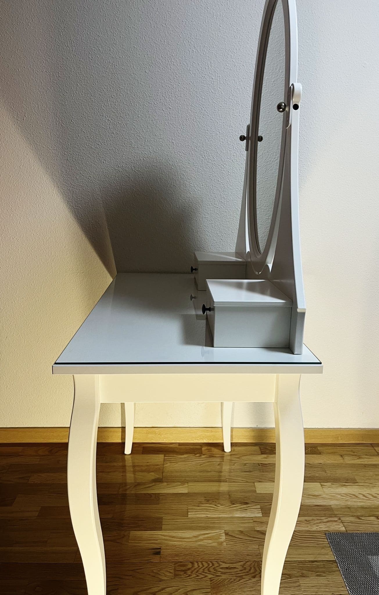 HEMNES dressing table with mirror, white, 100x50 cm