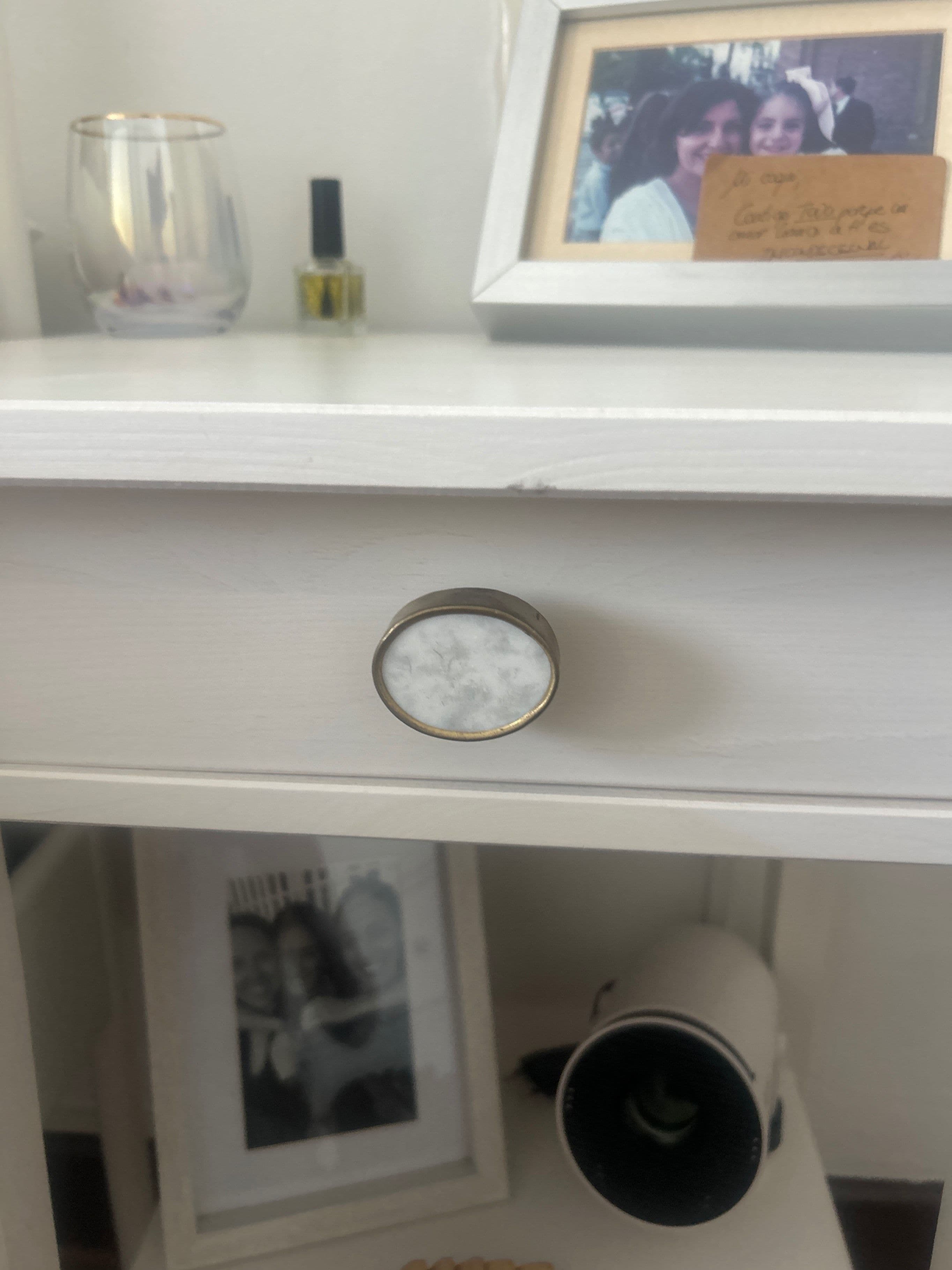 HEMNES Mesita de noche, tinte blanco, 46x35 cm