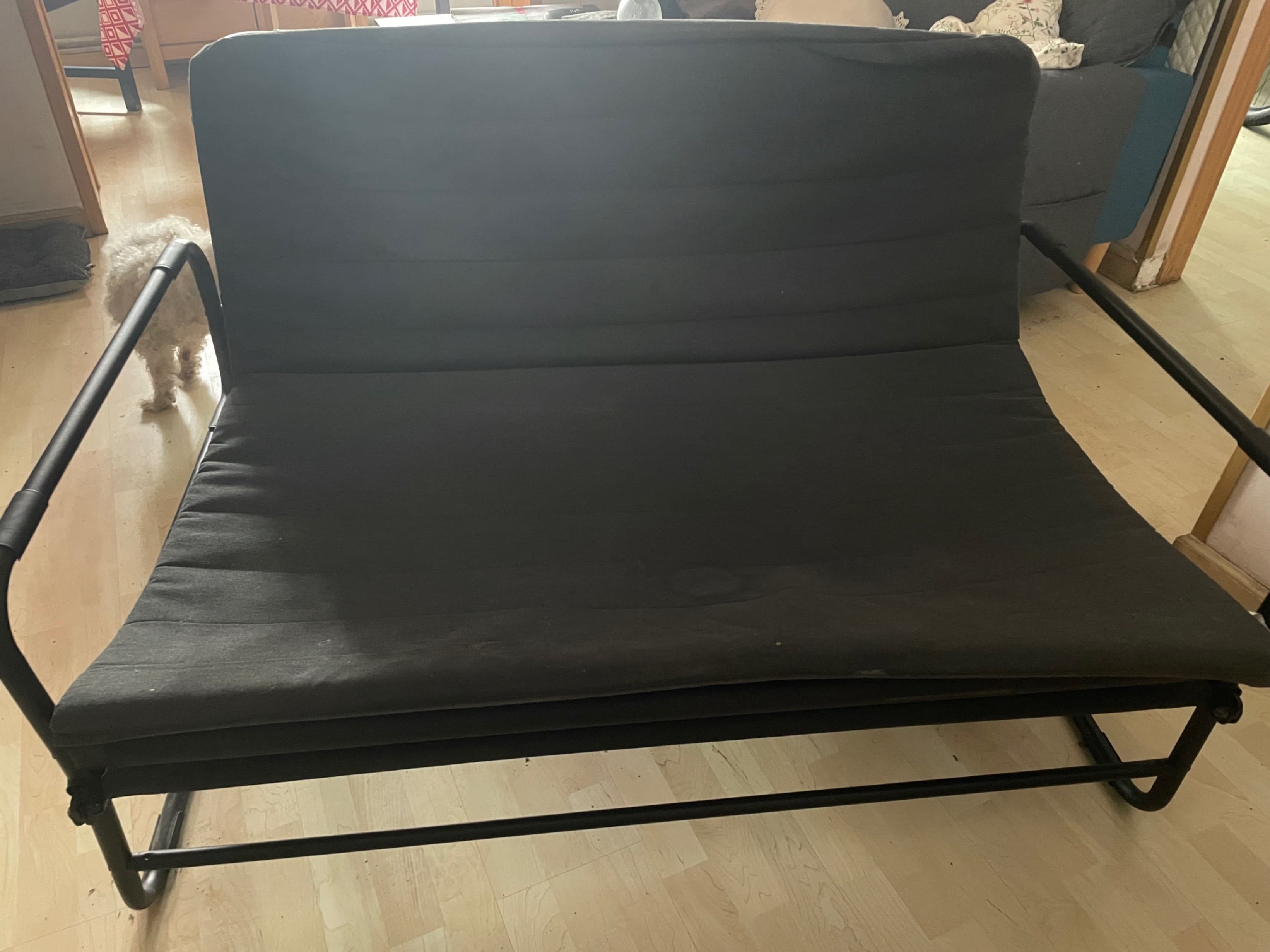 HAMMARN sofá cama, Knisa gris oscuro/negro