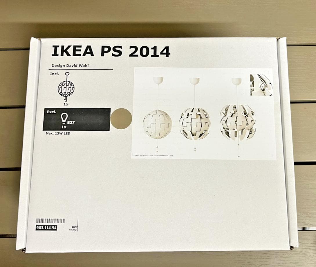 IKEA PS 2014 Lámpara de techo, blanco, gris plata, 35 cm