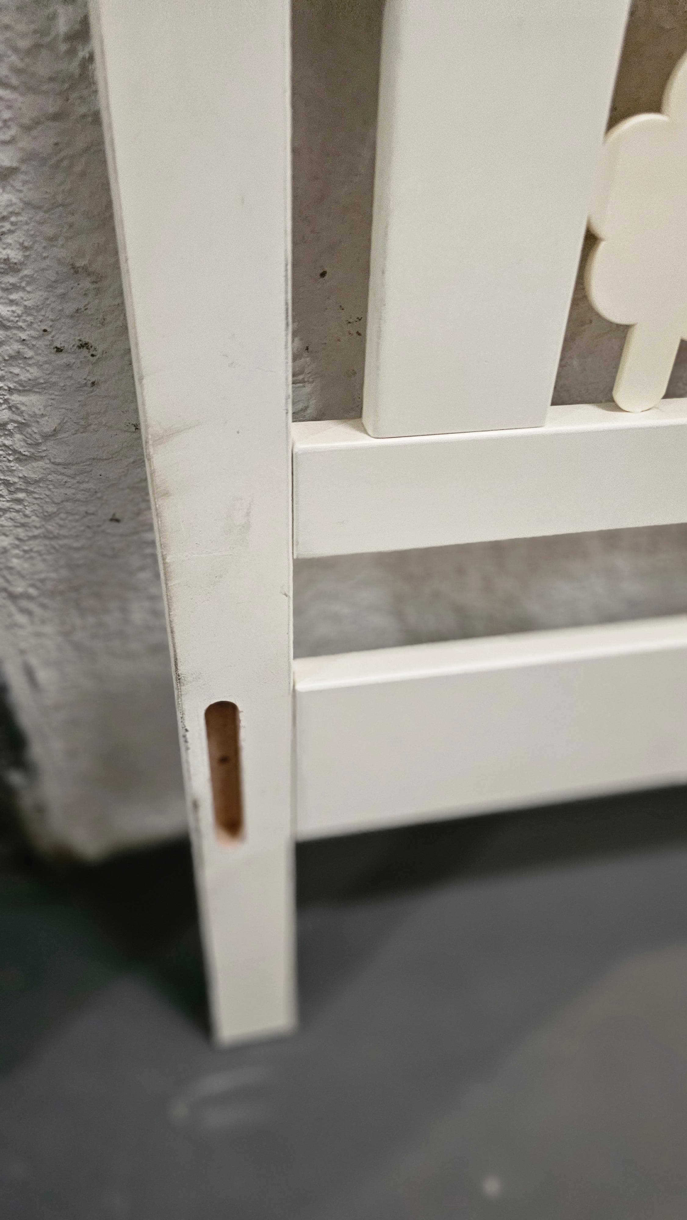 KRITTER bed frame with slatted bed base, white, 70x160 cm