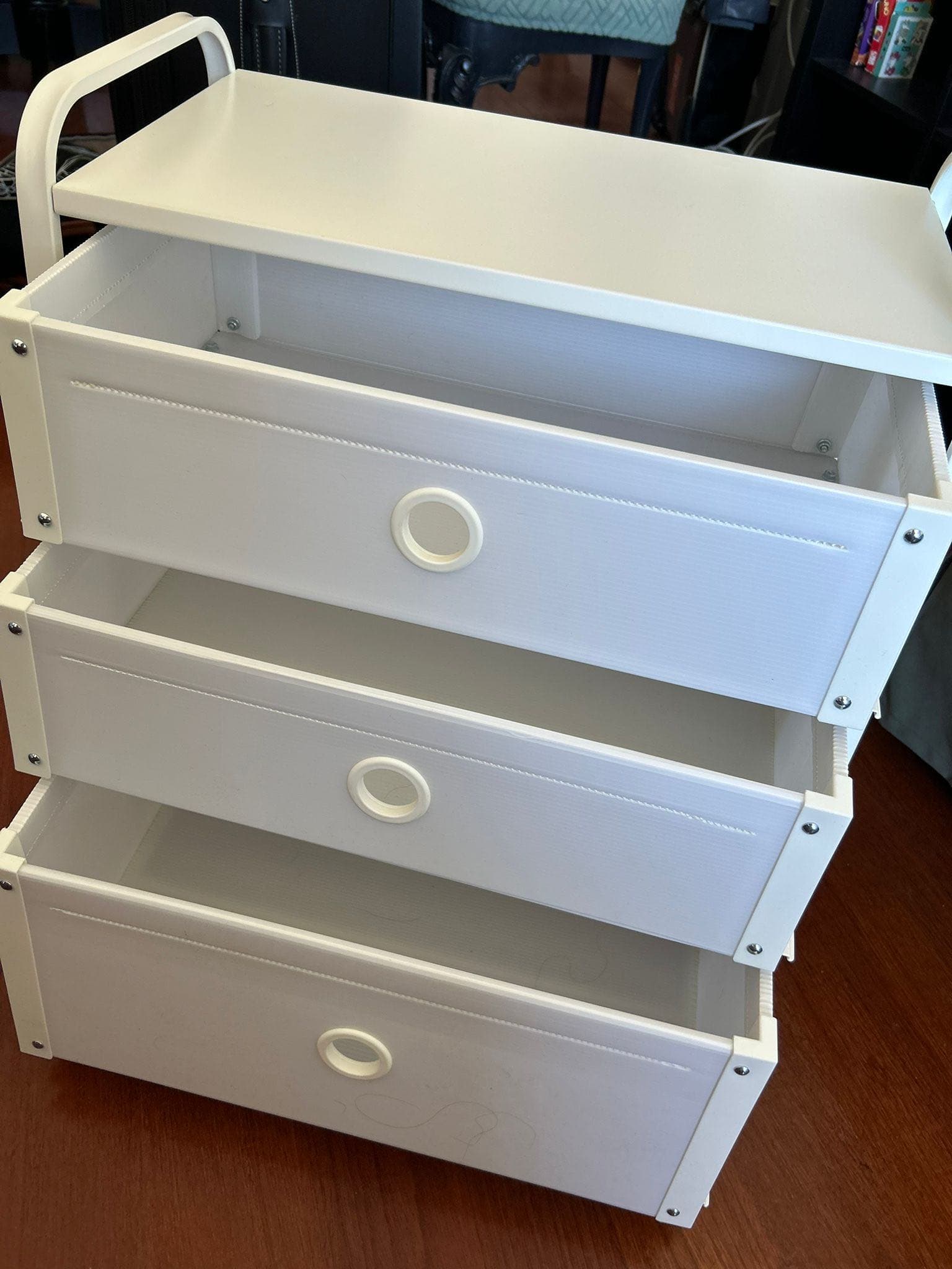 LOTE chest of 3 drawers, white, 55x62 cm
