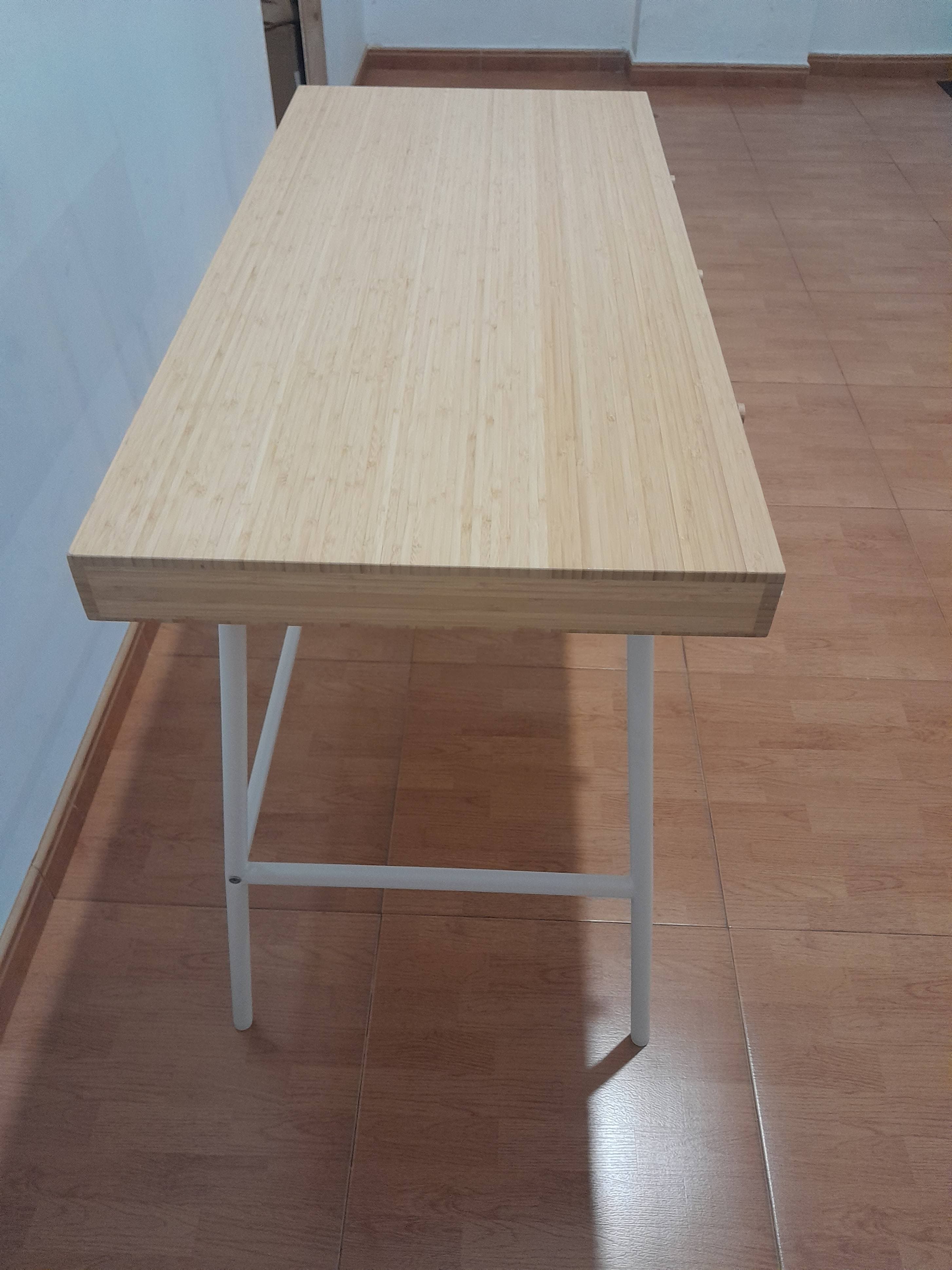 LILLÅSEN desk, bamboo, 102x49 cm