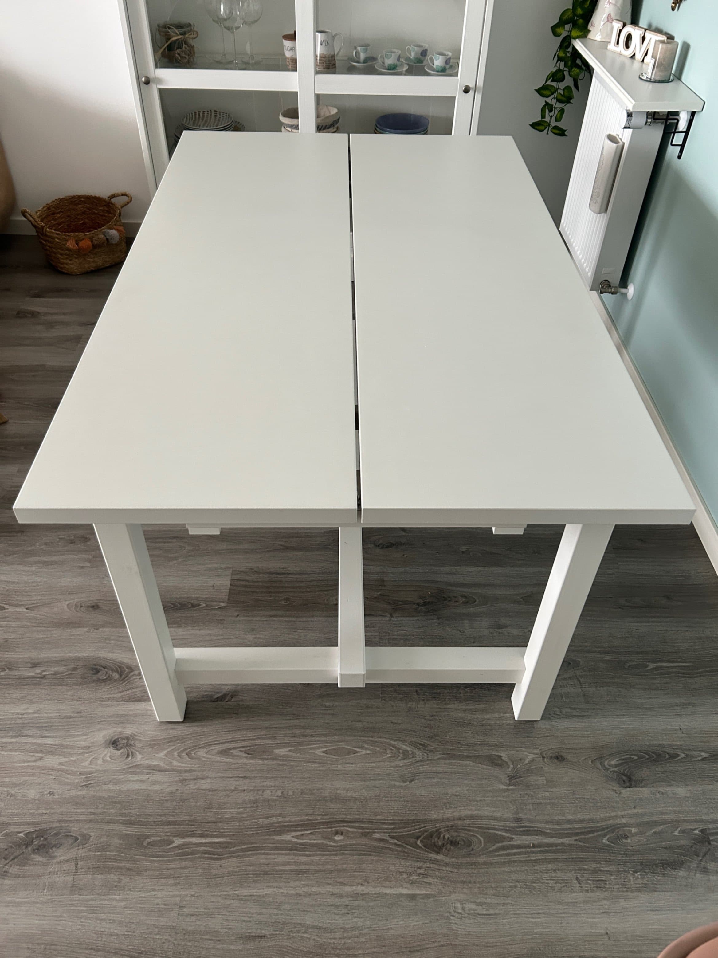 NORDVIKEN mesa extensible, branco, 152/223x95 cm