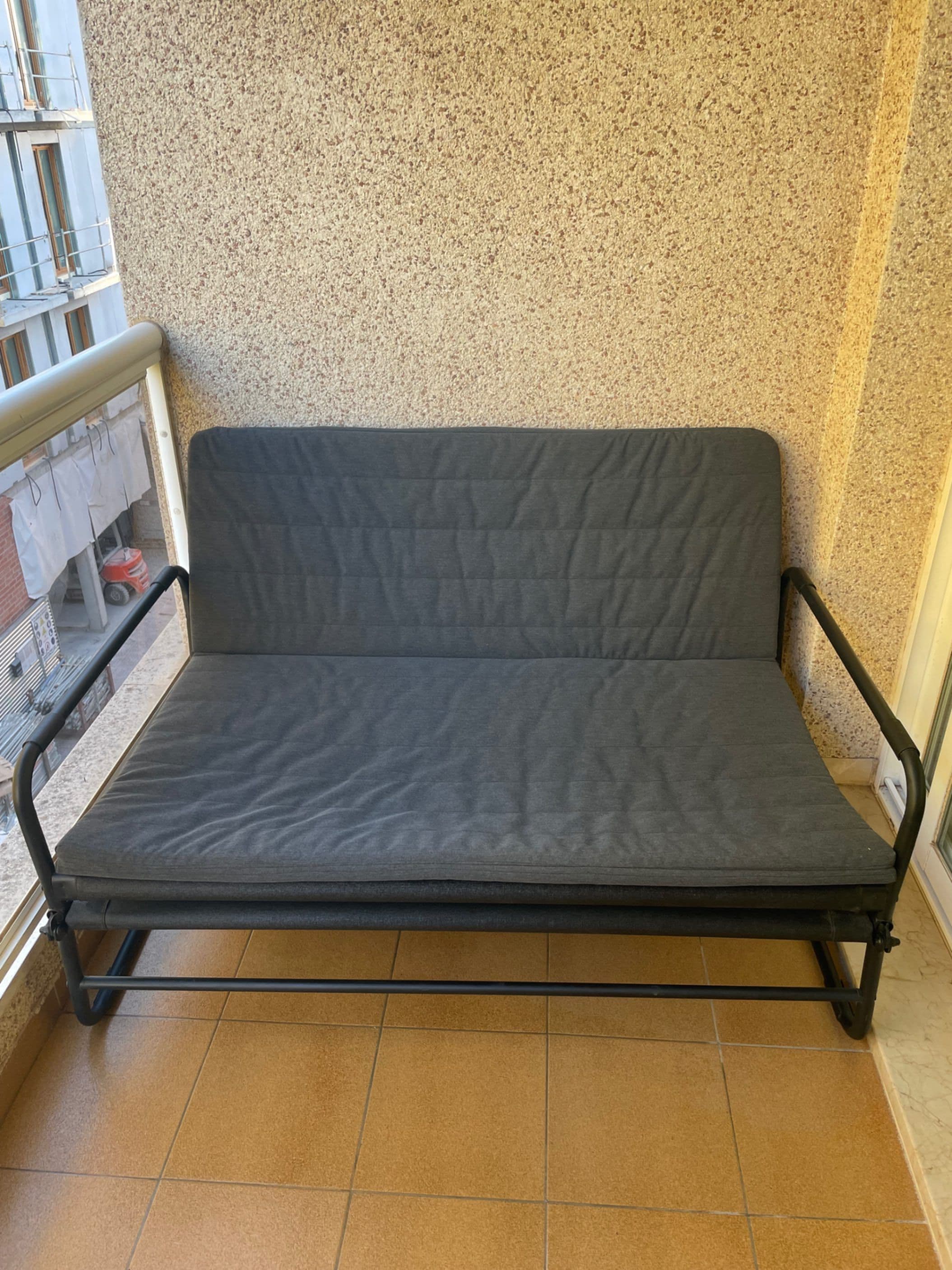 HAMMARN sofa-bed, Knisa dark grey/black
