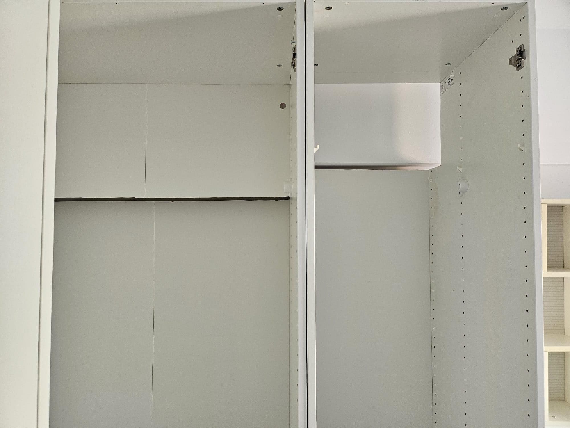 PAX corner wardrobe, white, 211/213x236 cm