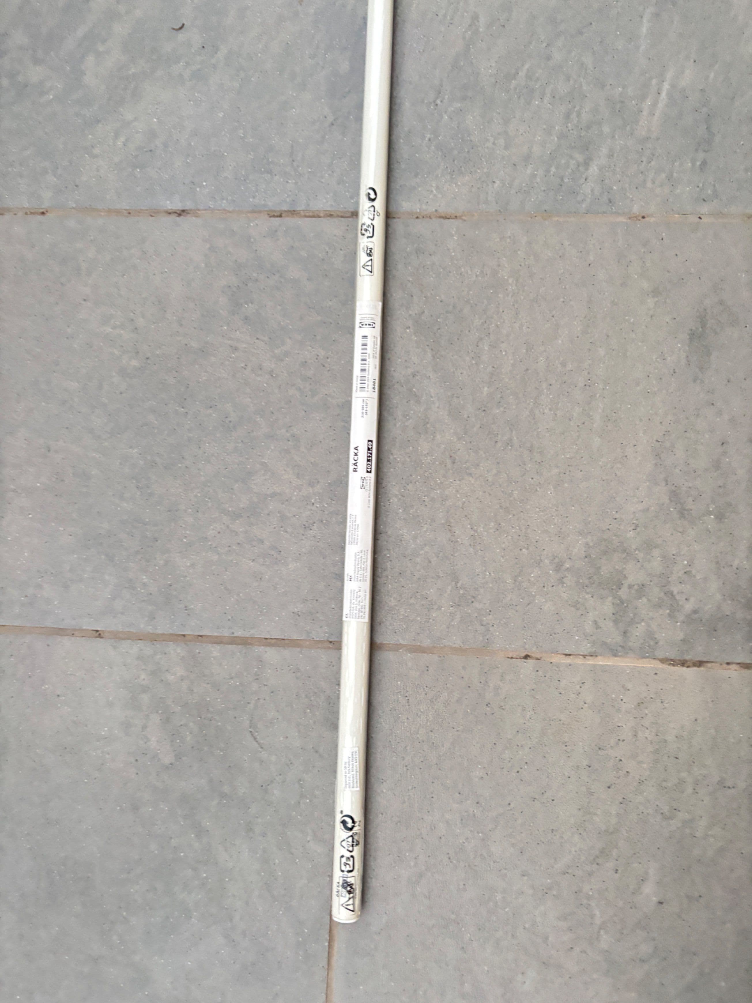 RÄCKA curtain rod, black, 210-385 cm
