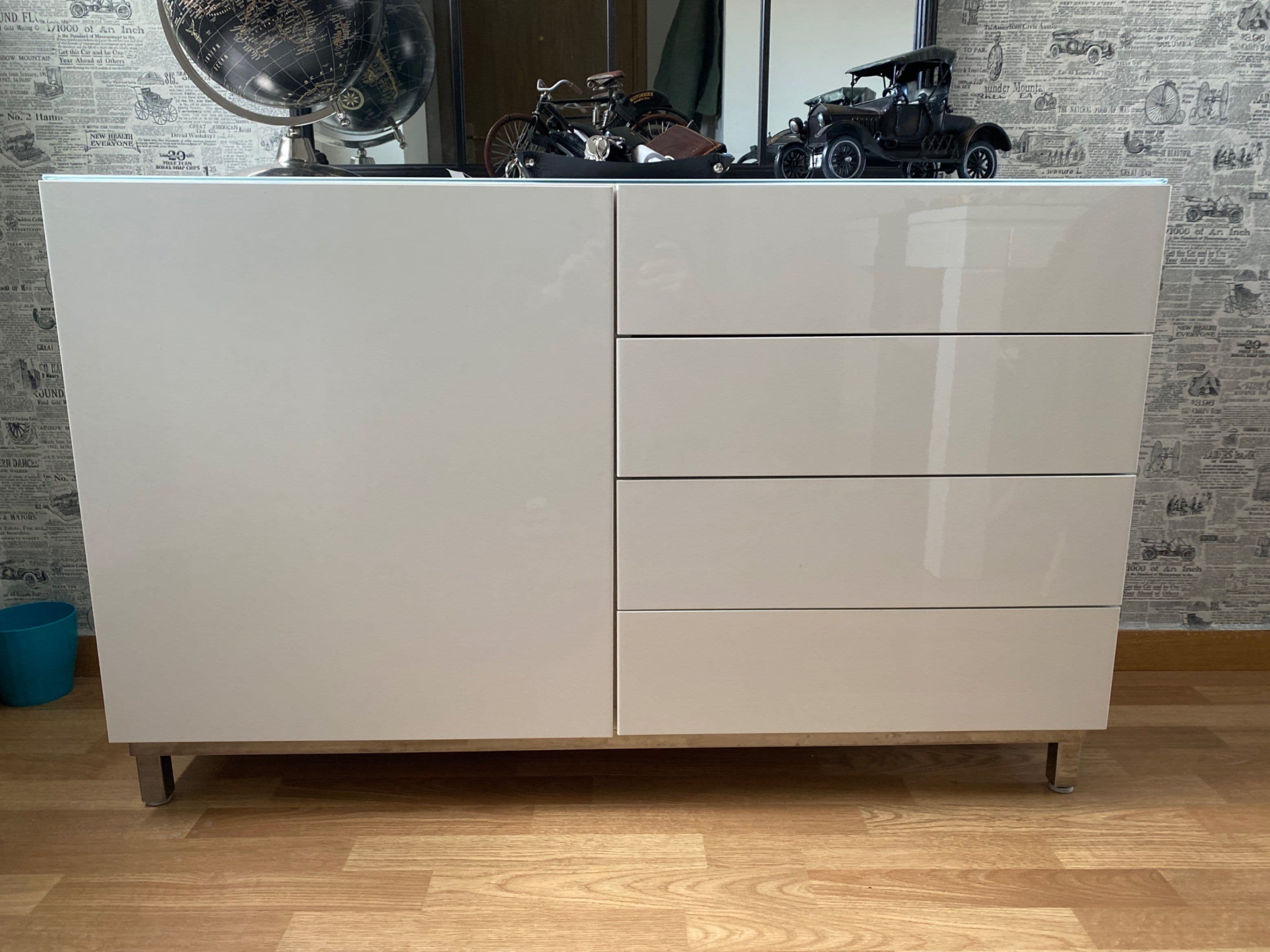 BESTÅ storage combination with doors, white/Lappviken/Stubbarp white, 120x42x74 cm