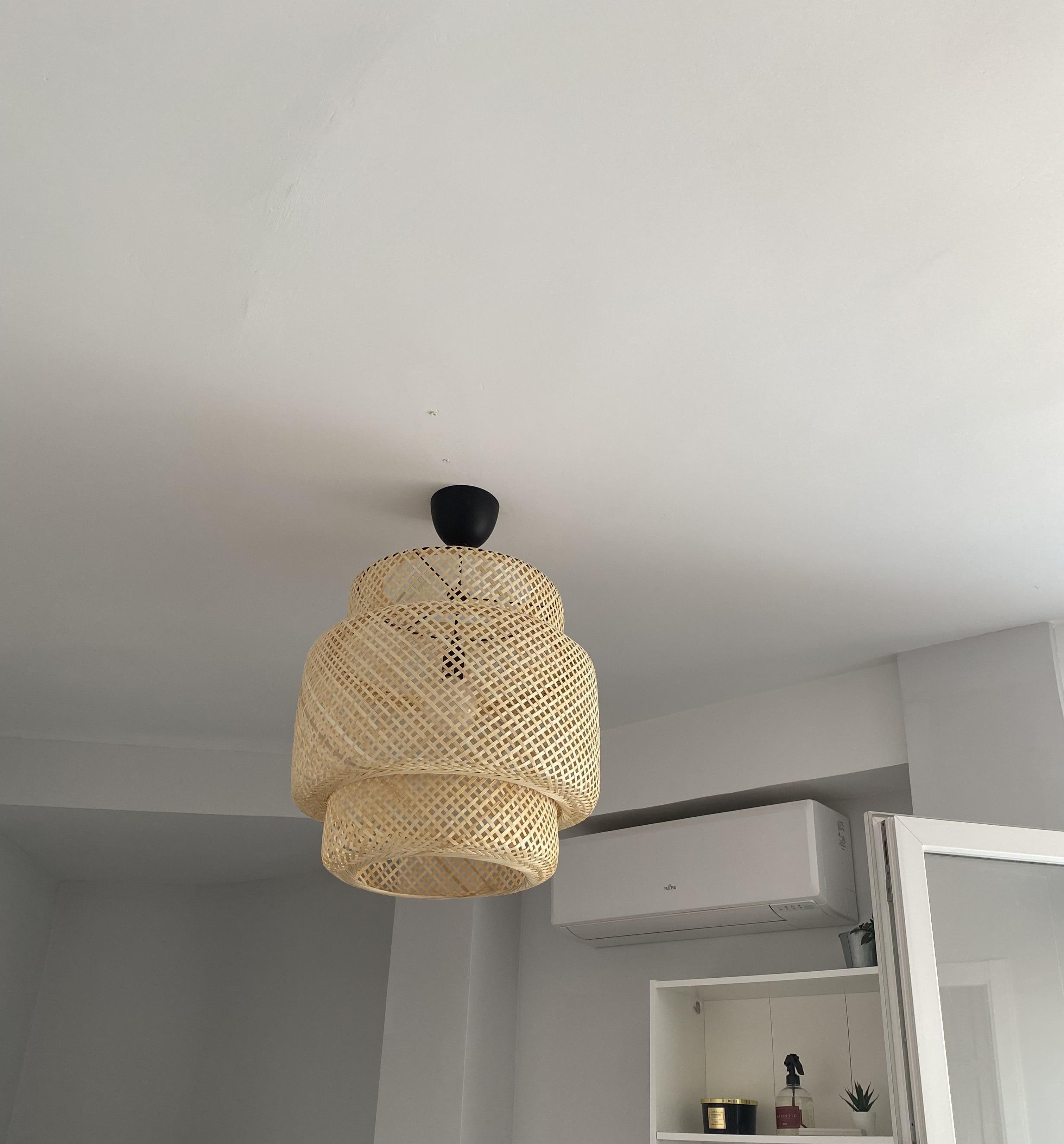 SINNERLIG pendant lamp, bamboo/handmade, 50 cm