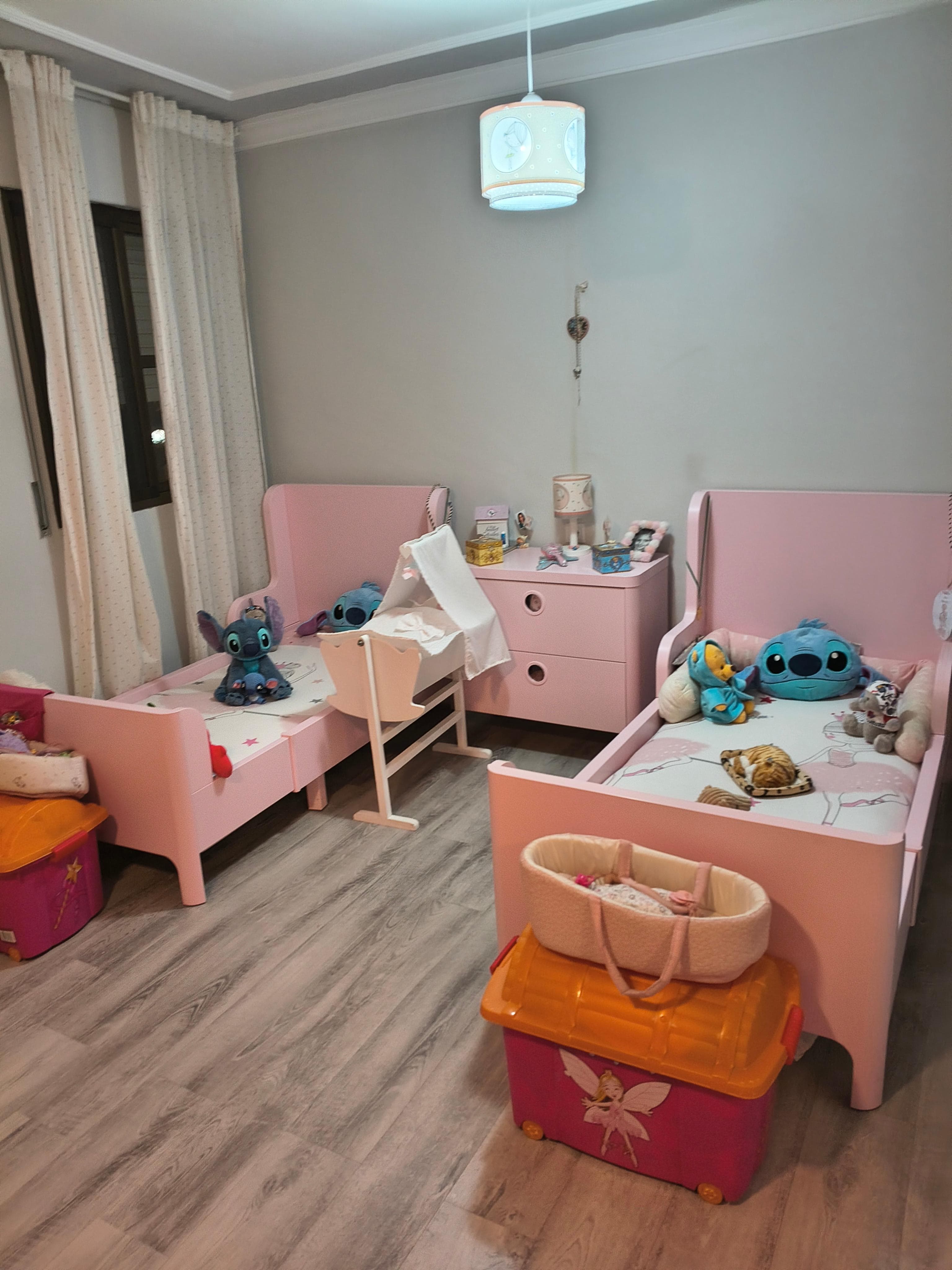 BUSUNGE llit extensible, rosa clar, 80x200 cm