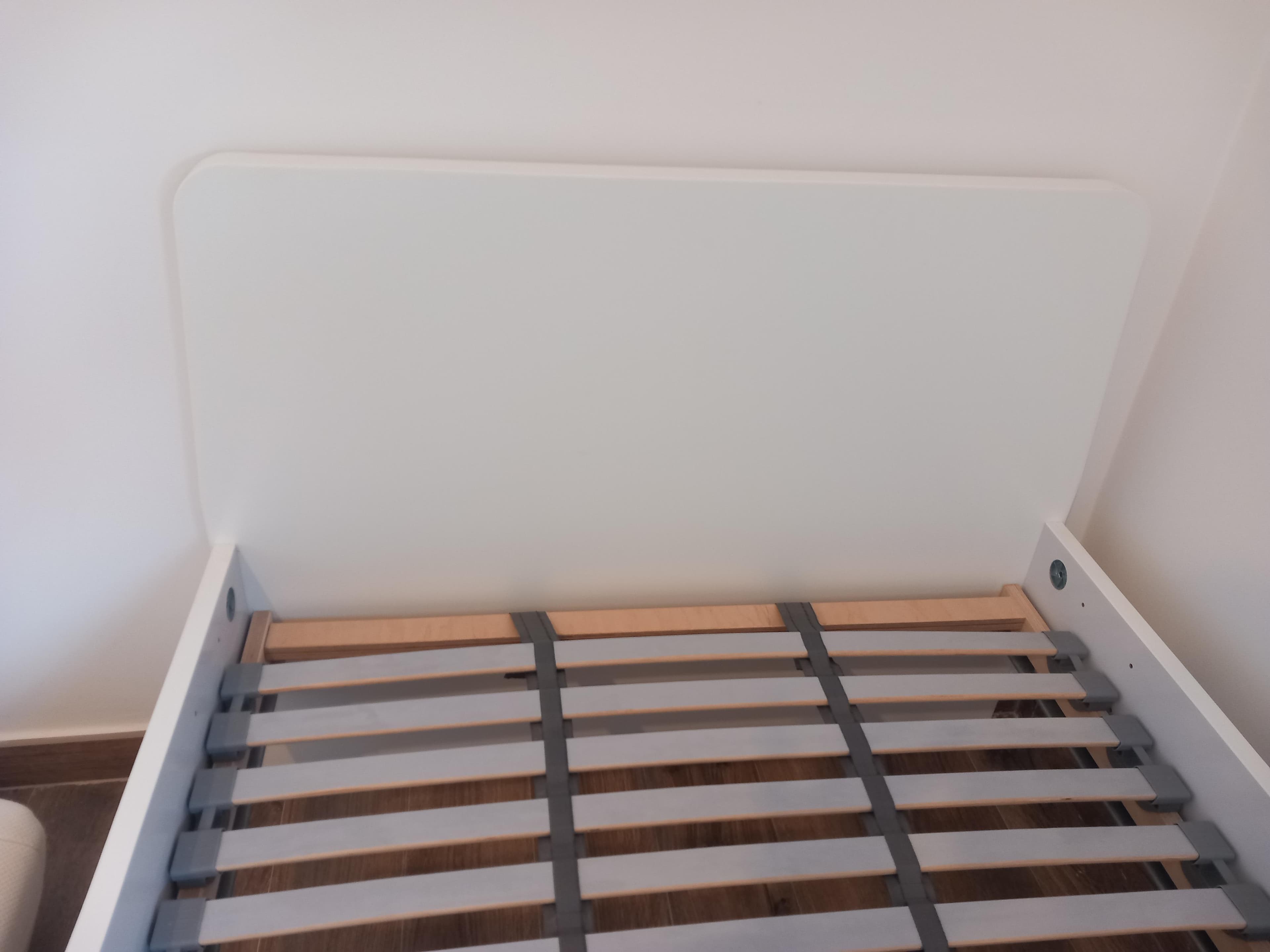 MALM estructura de cama, blanco/Lönset, 90x200 cm