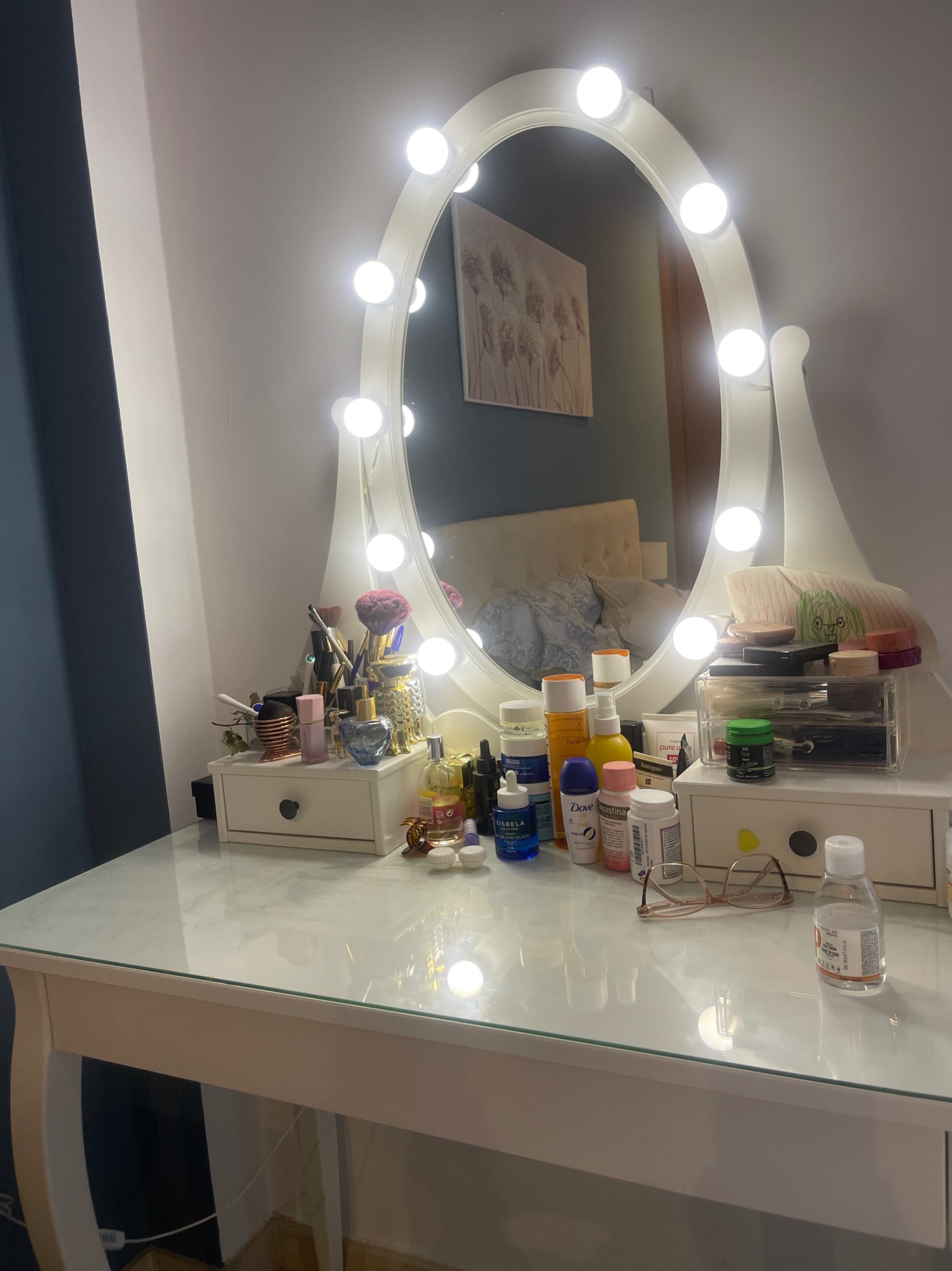 HEMNES dressing table with mirror, white, 100x50 cm