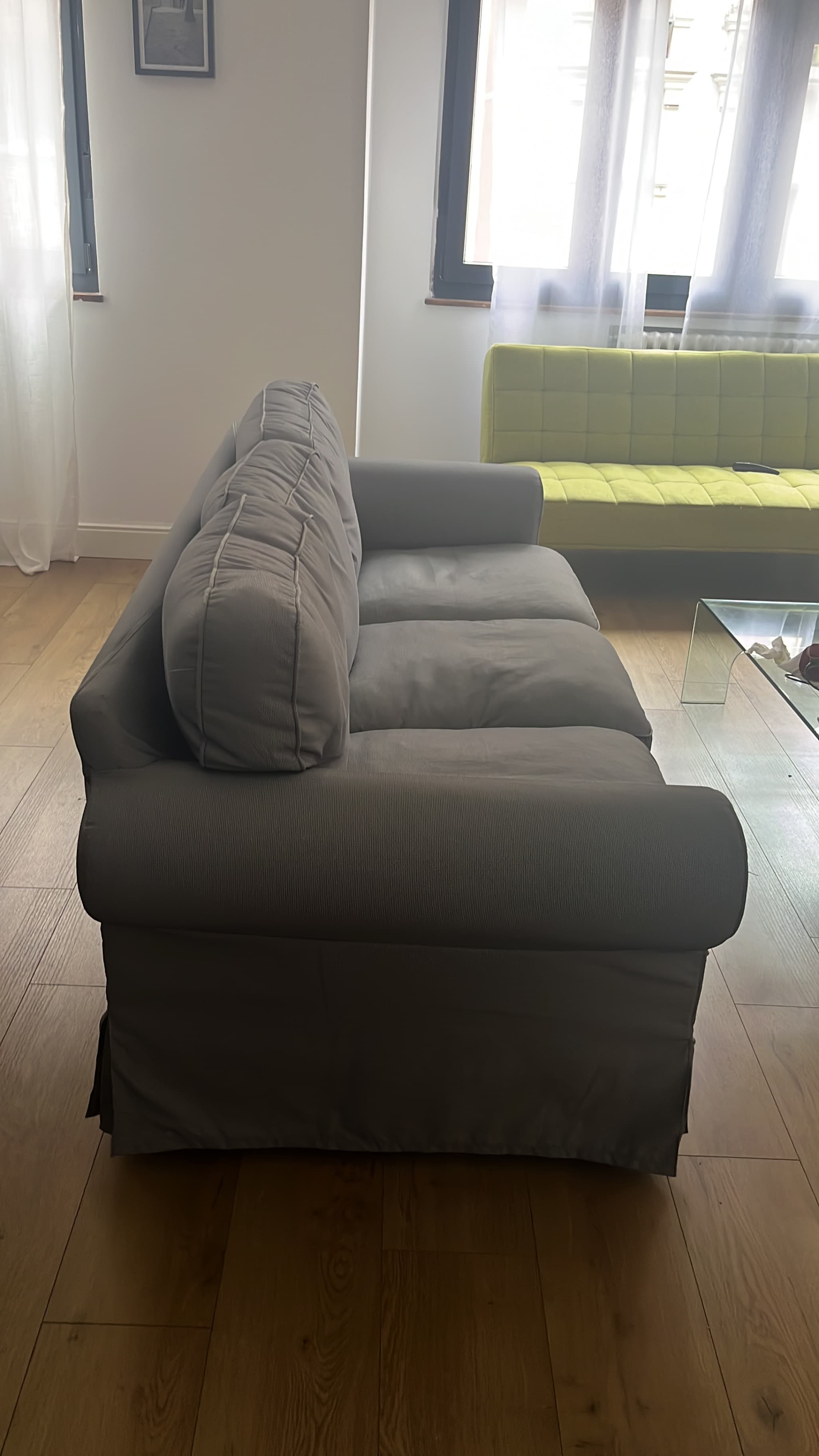 EKTORP funda para sofá de 3 prazas, Hillared antracita