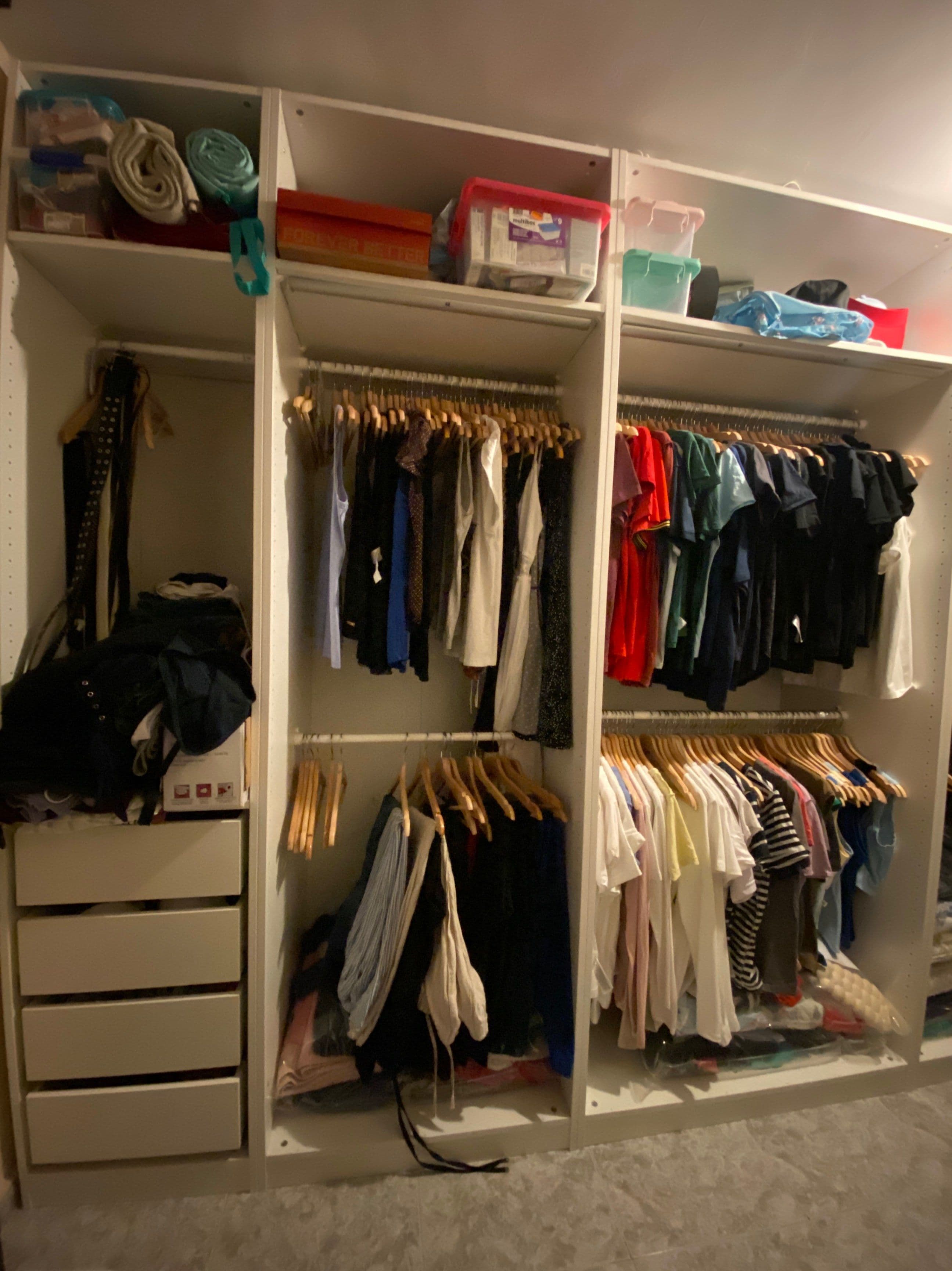 PAX 2 wardrobe frames, white, 200x35x201 cm