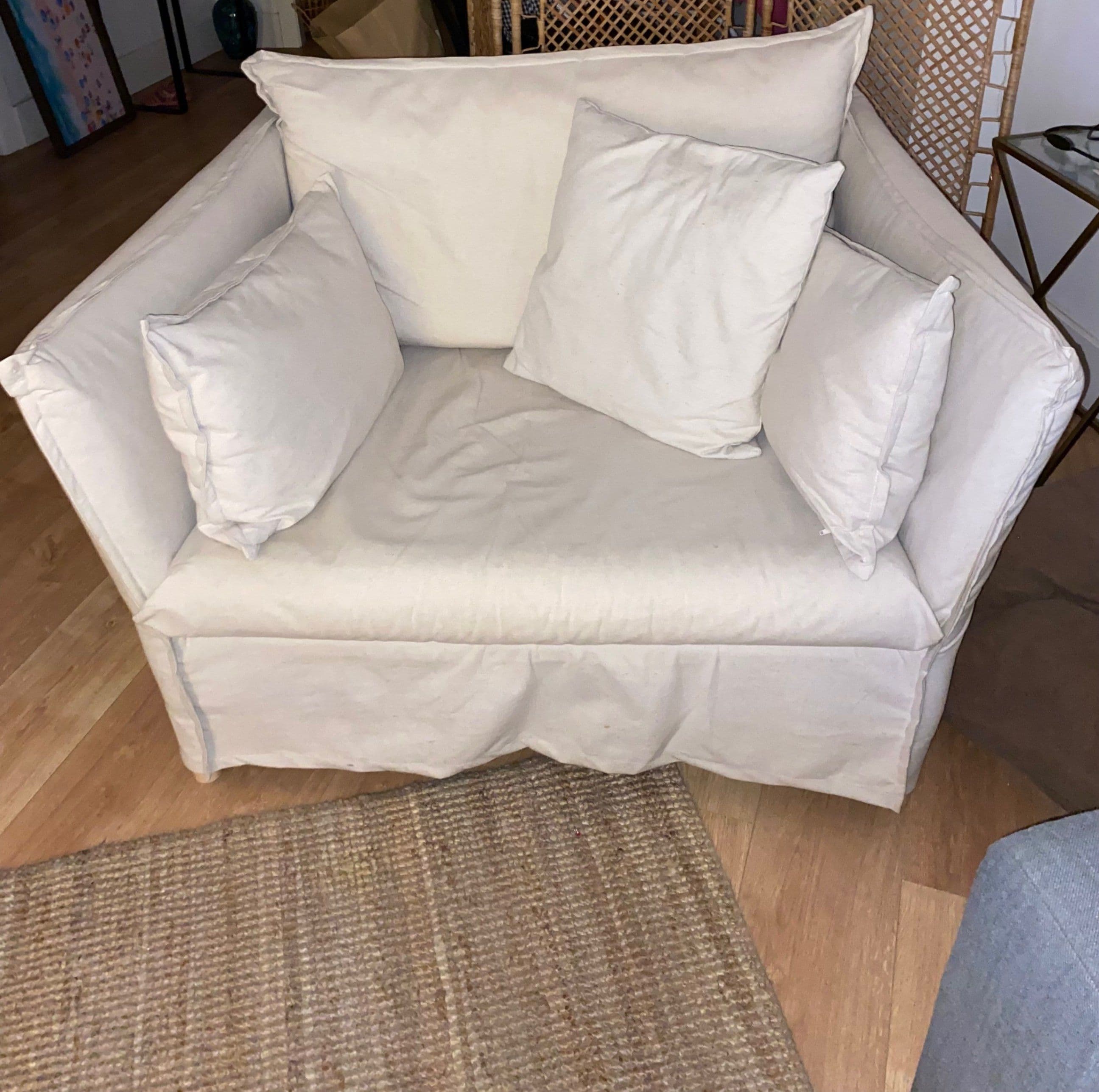 BACKSÄLEN 1,5-seat armchair, Blekinge white