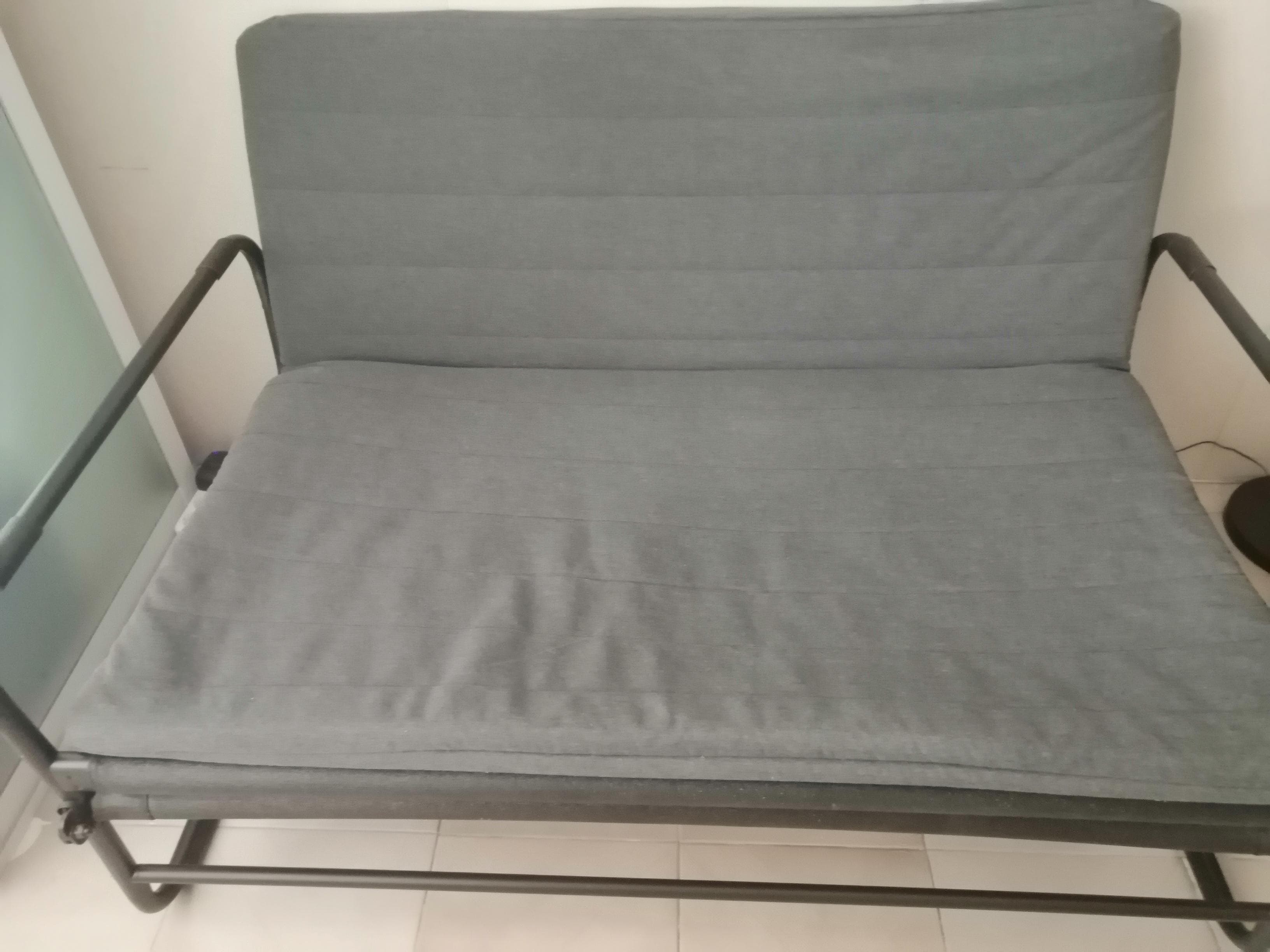 HAMMARN sofa-bed, Knisa dark grey/black