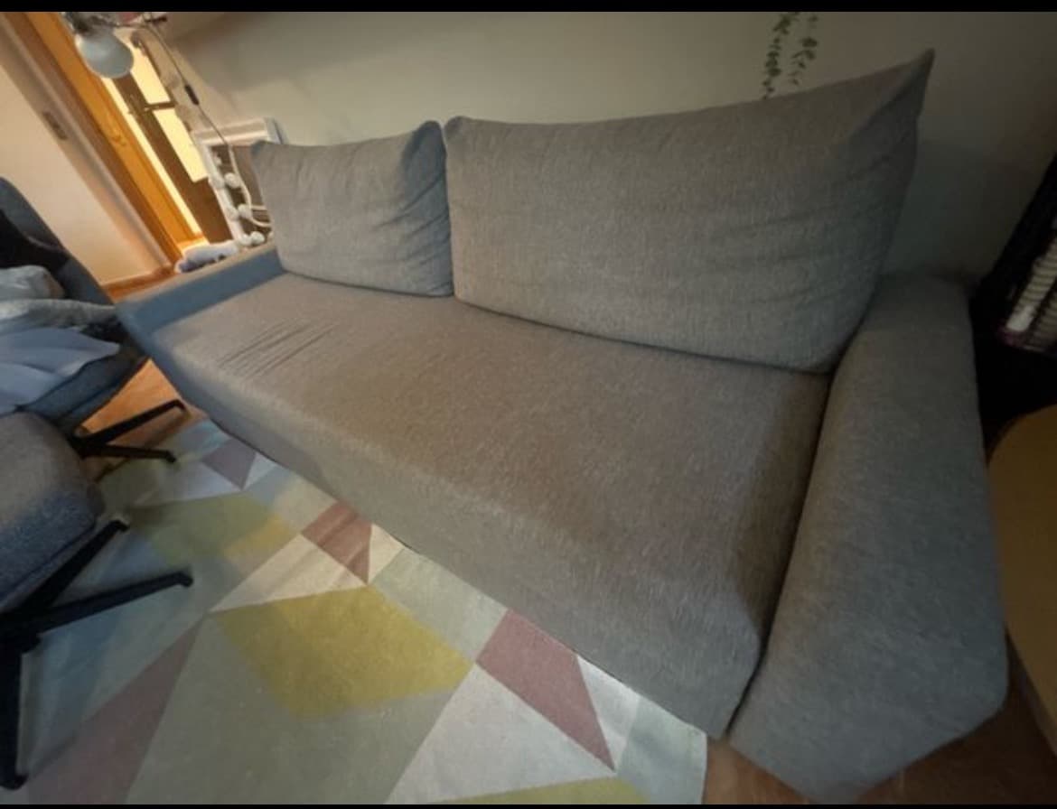 GRÄLVIKEN Sofá cama 3 plazas, gris