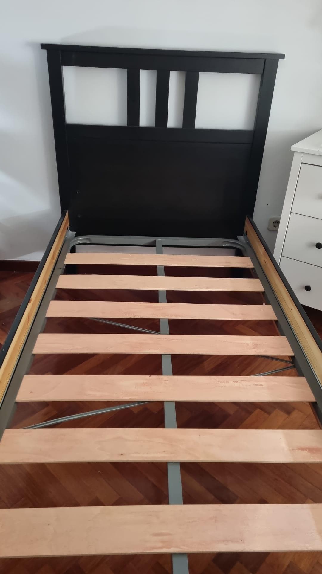 HEMNES estrutura cama, tintura branca, 90x200 cm
