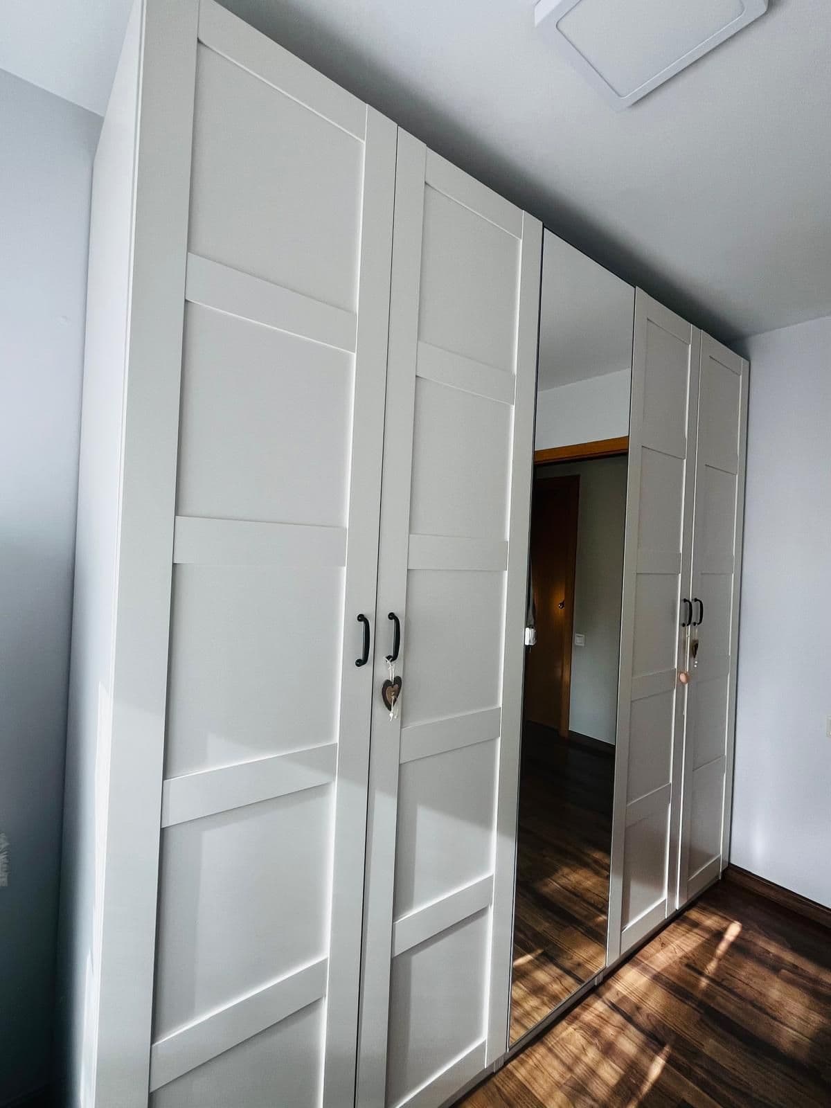 PAX wardrobe combination, white, 250x58x201 cm