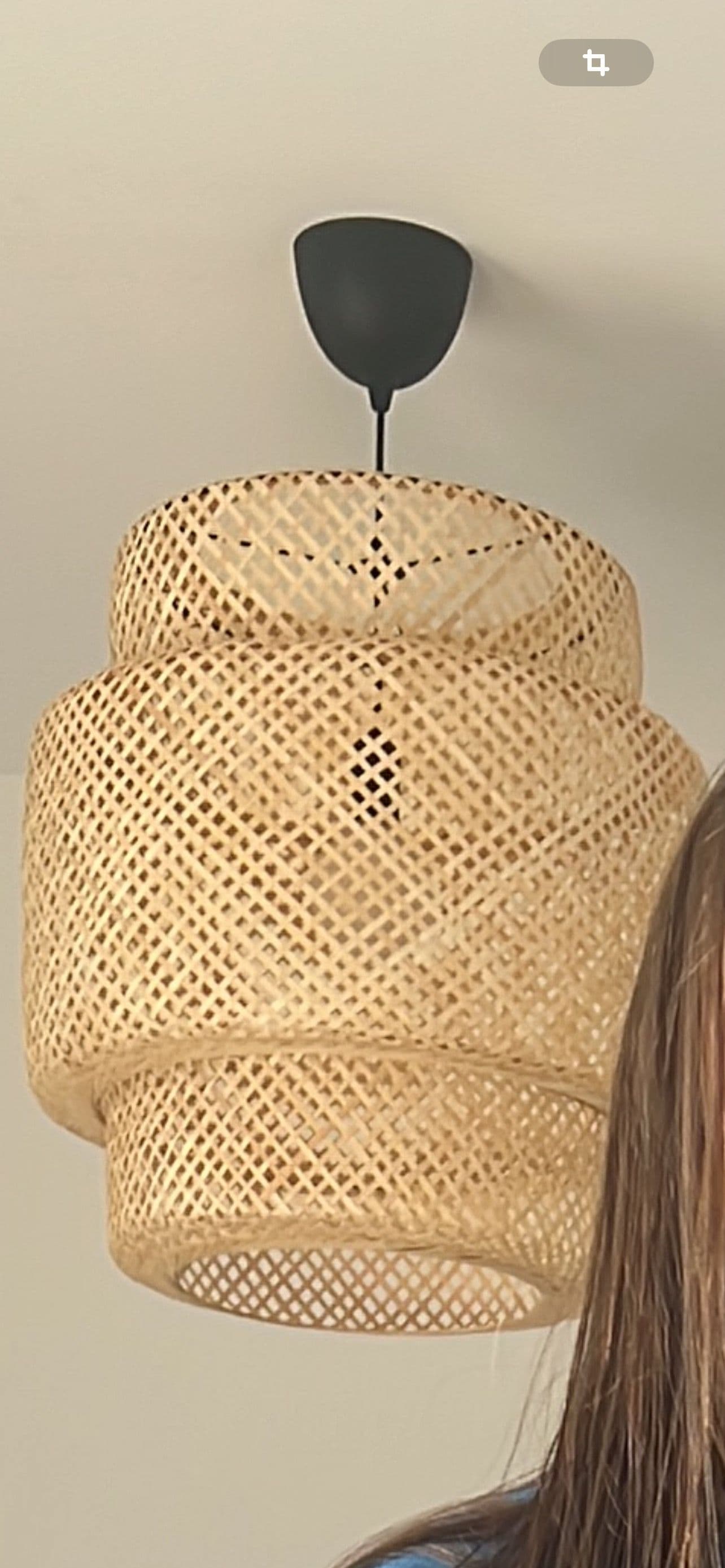 SINNERLIG pendant lamp, bamboo/handmade, 50 cm