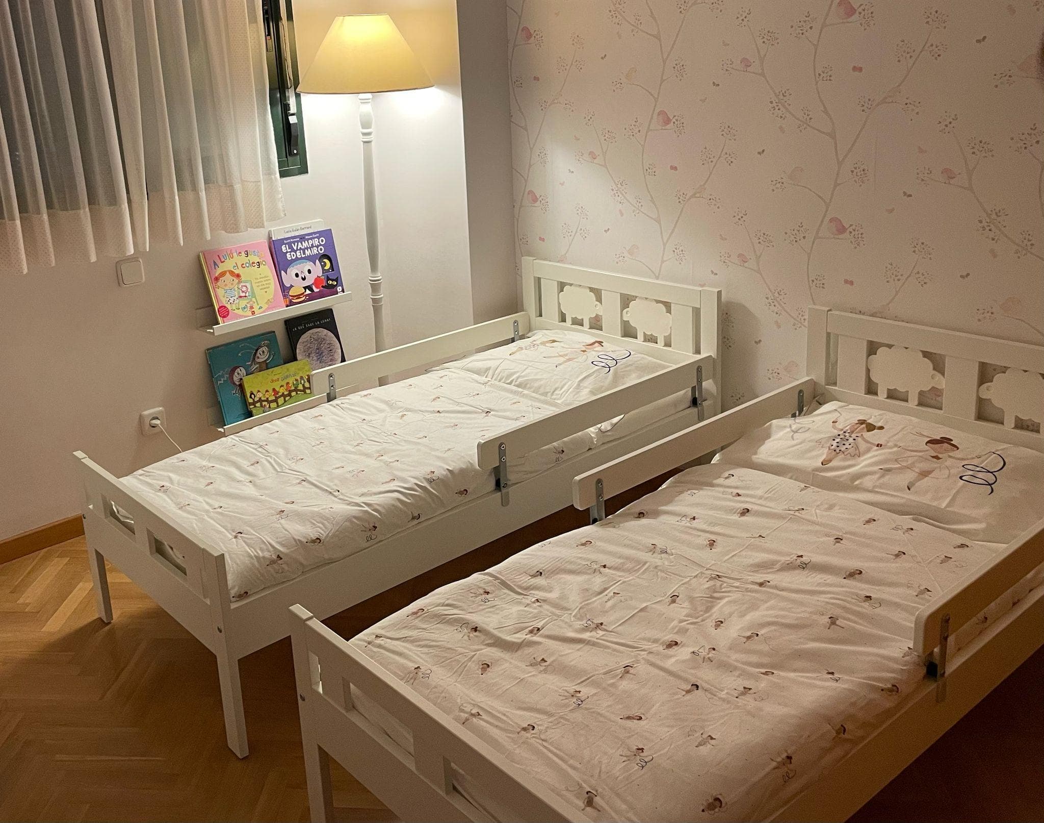 KRITTER bed frame with slatted bed base, white, 70x160 cm