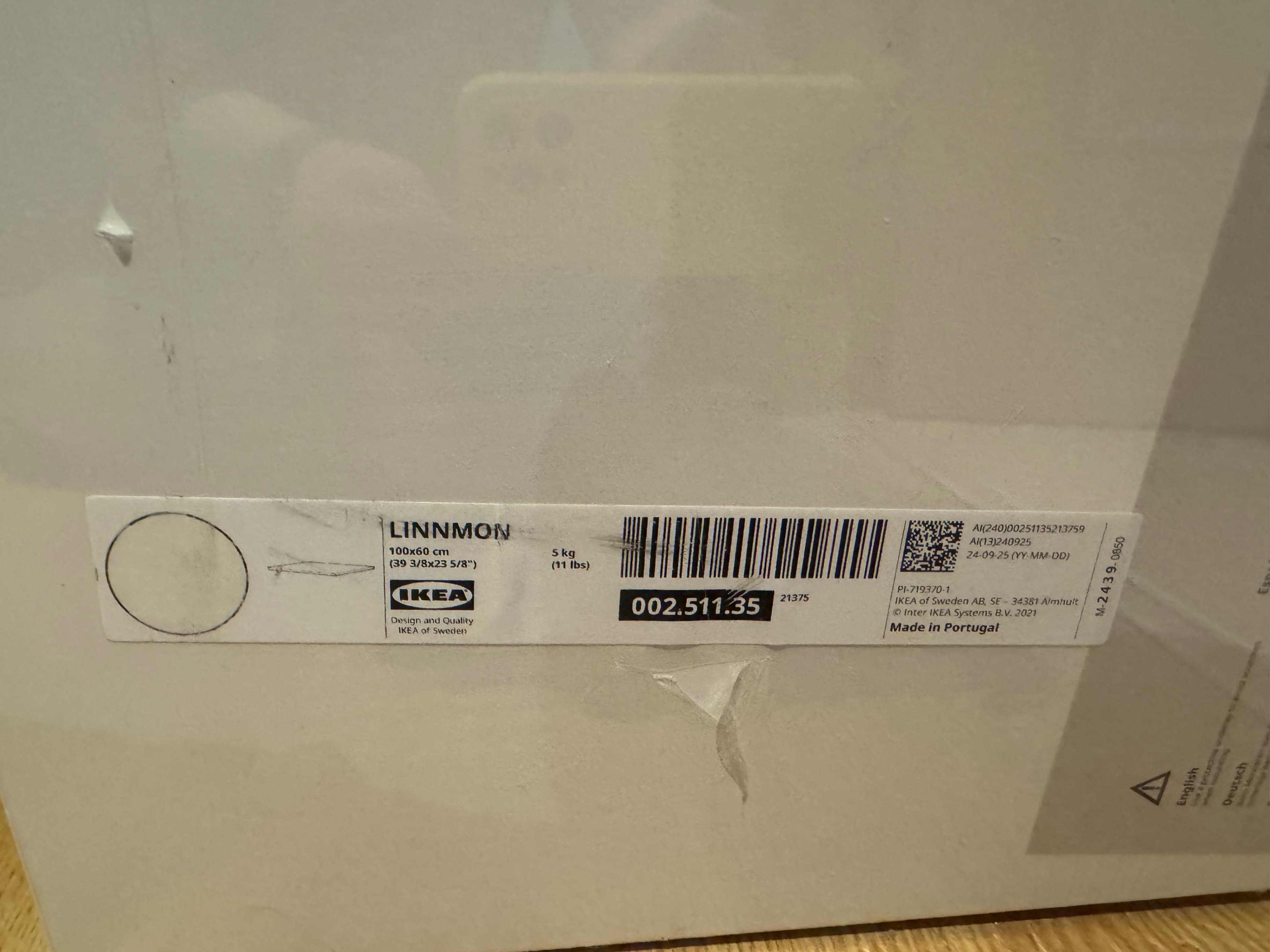 LINNMON table top, white, 100x60 cm