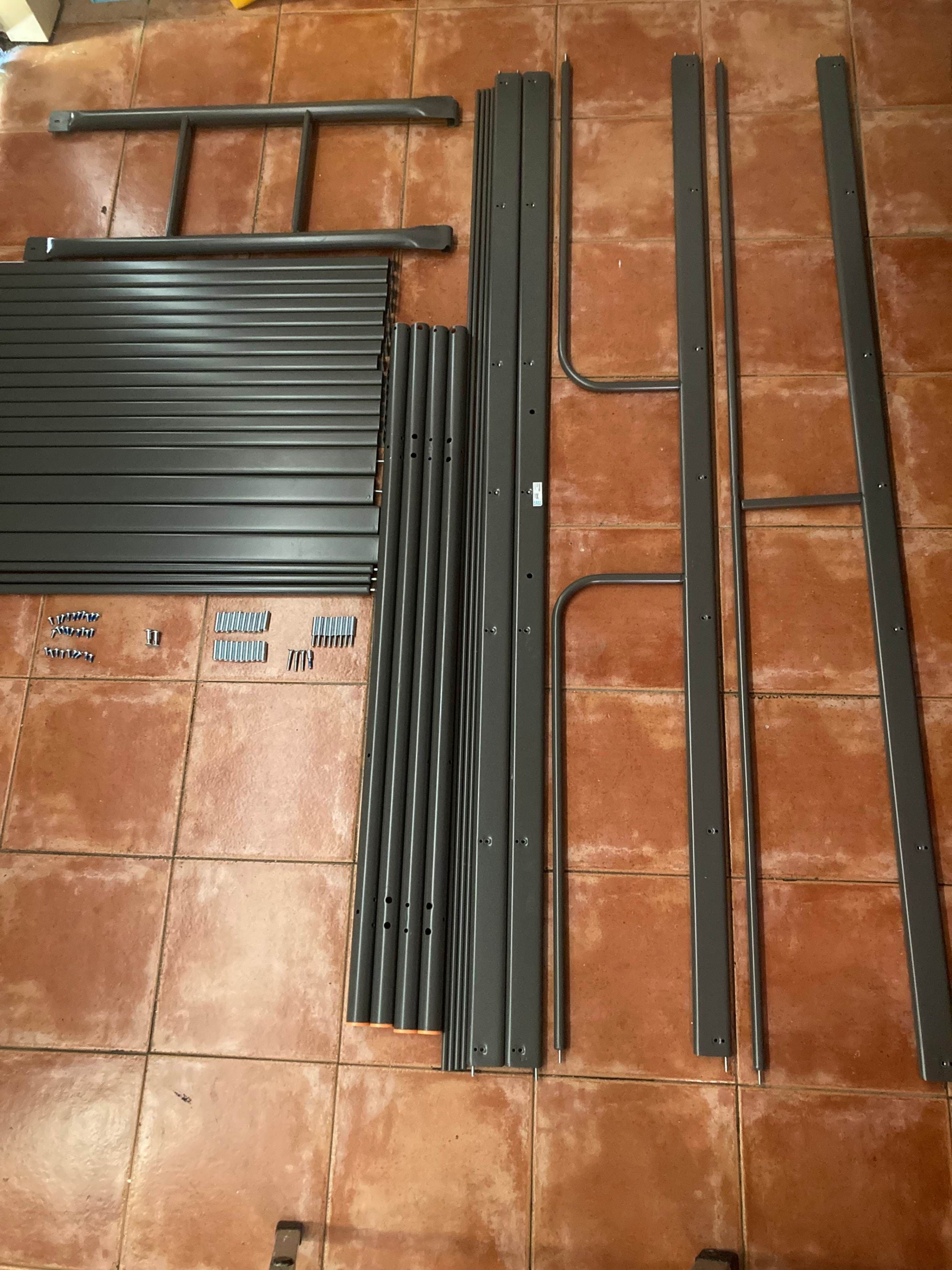 TUFFING estructura de litera, gris oscuro, 90x200 cm
