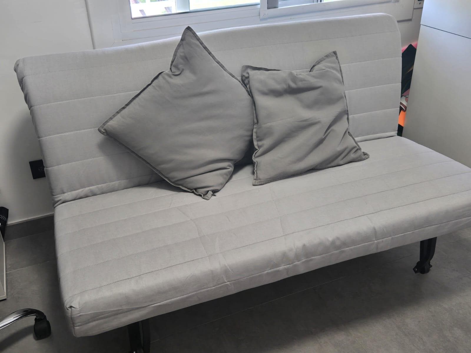 LYCKSELE MURBO 2-seat sofa-bed, Knisa light grey