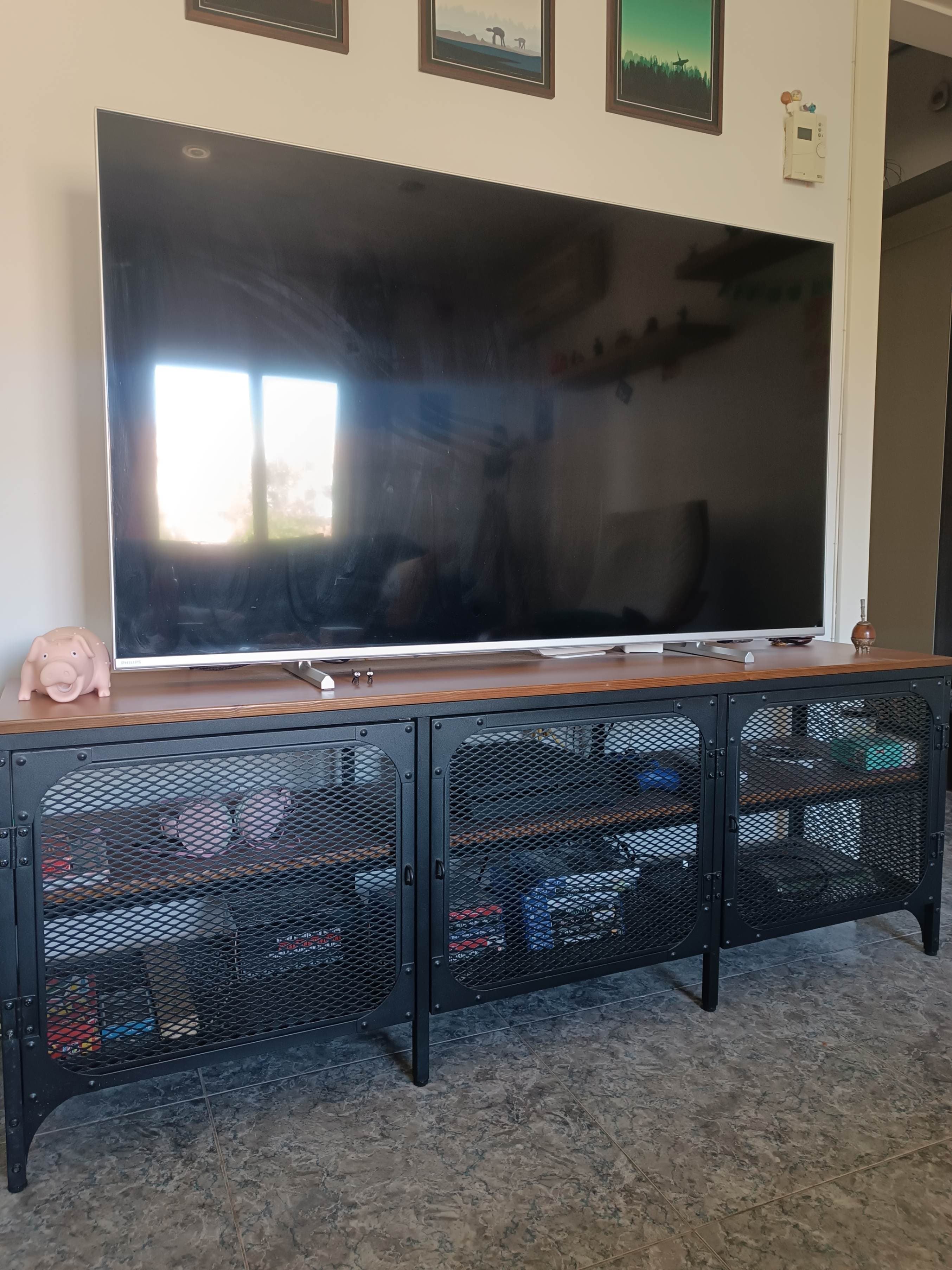 FJÄLLBO moble TV, negro, 150x36x54 cm
