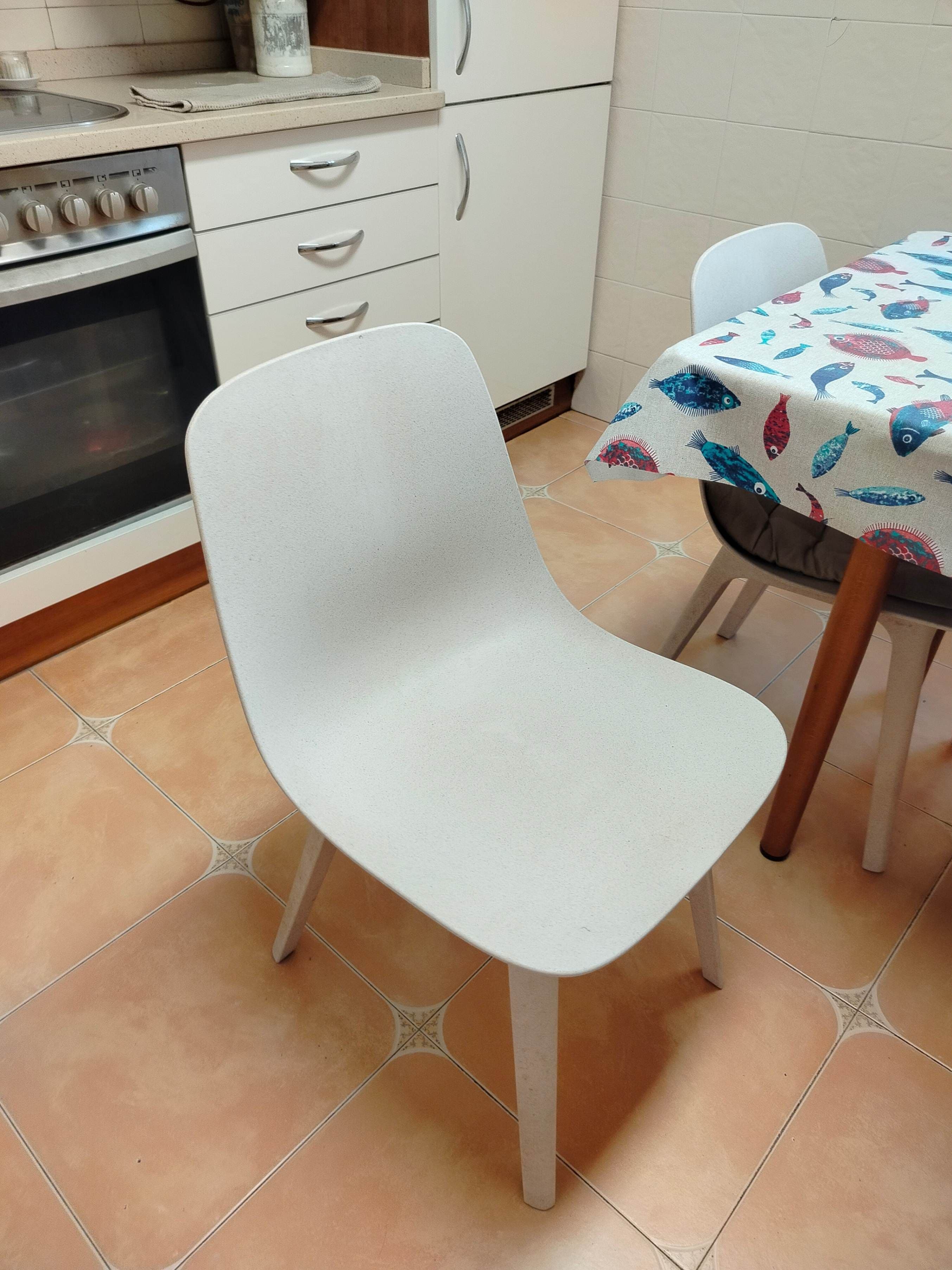 ODGER Silla, blanco, beige