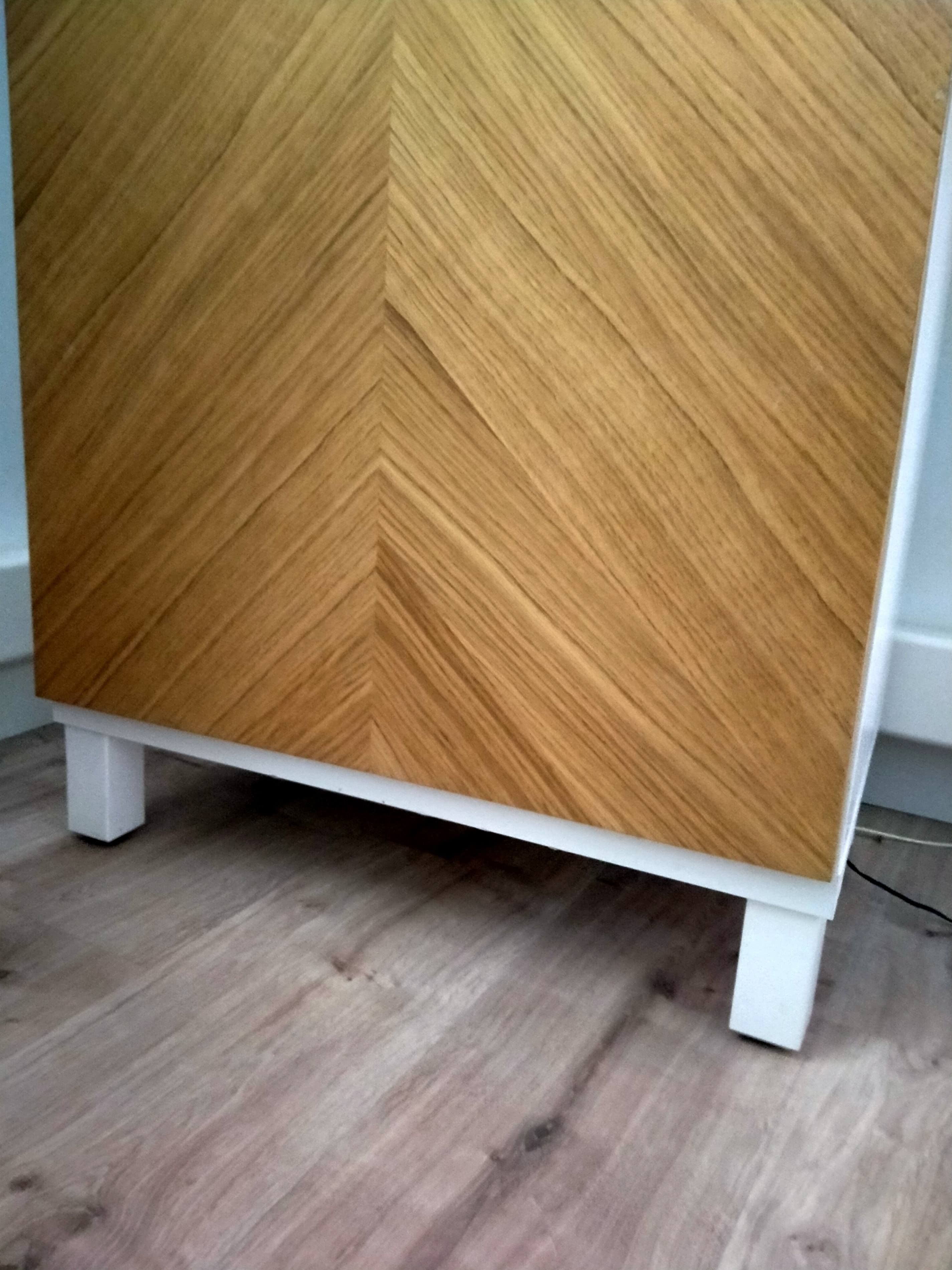 BESTÅ storage combination with doors, white/Hedeviken oak veneer, 120x42x202 cm