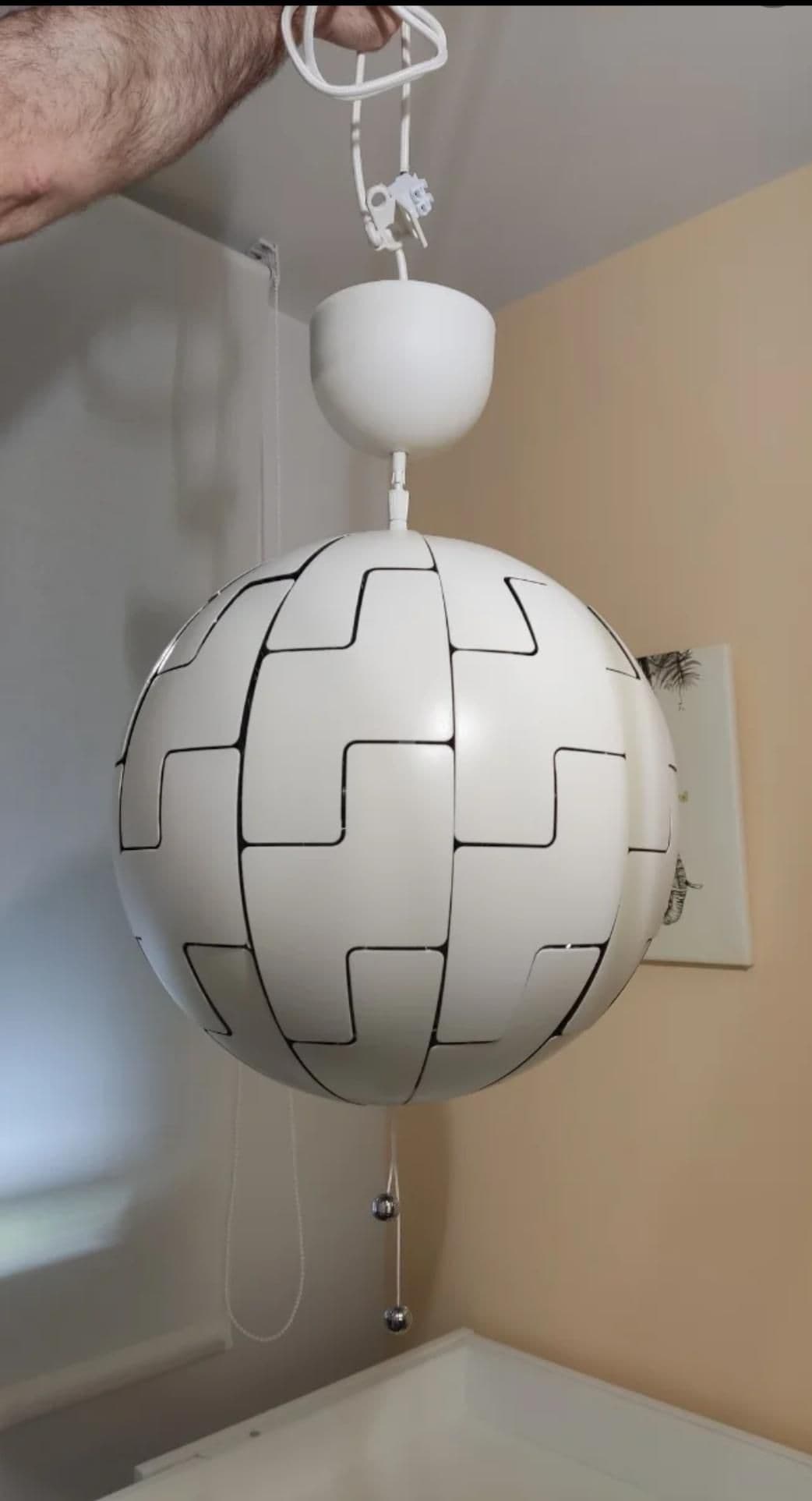 IKEA PS 2014 Lámpara de techo, blanco, gris plata, 35 cm