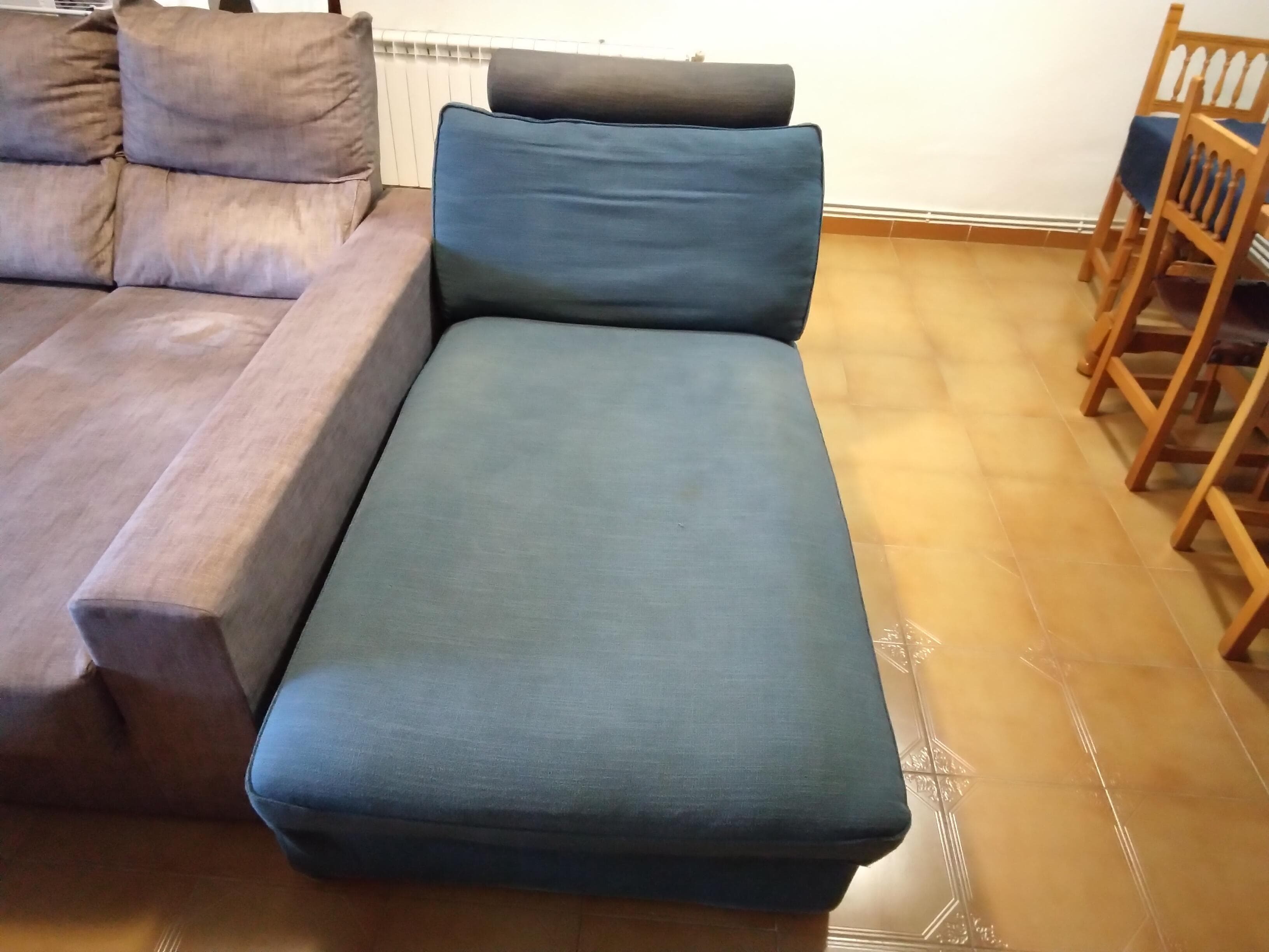 KIVIK chaise longue, Tallmyra blau