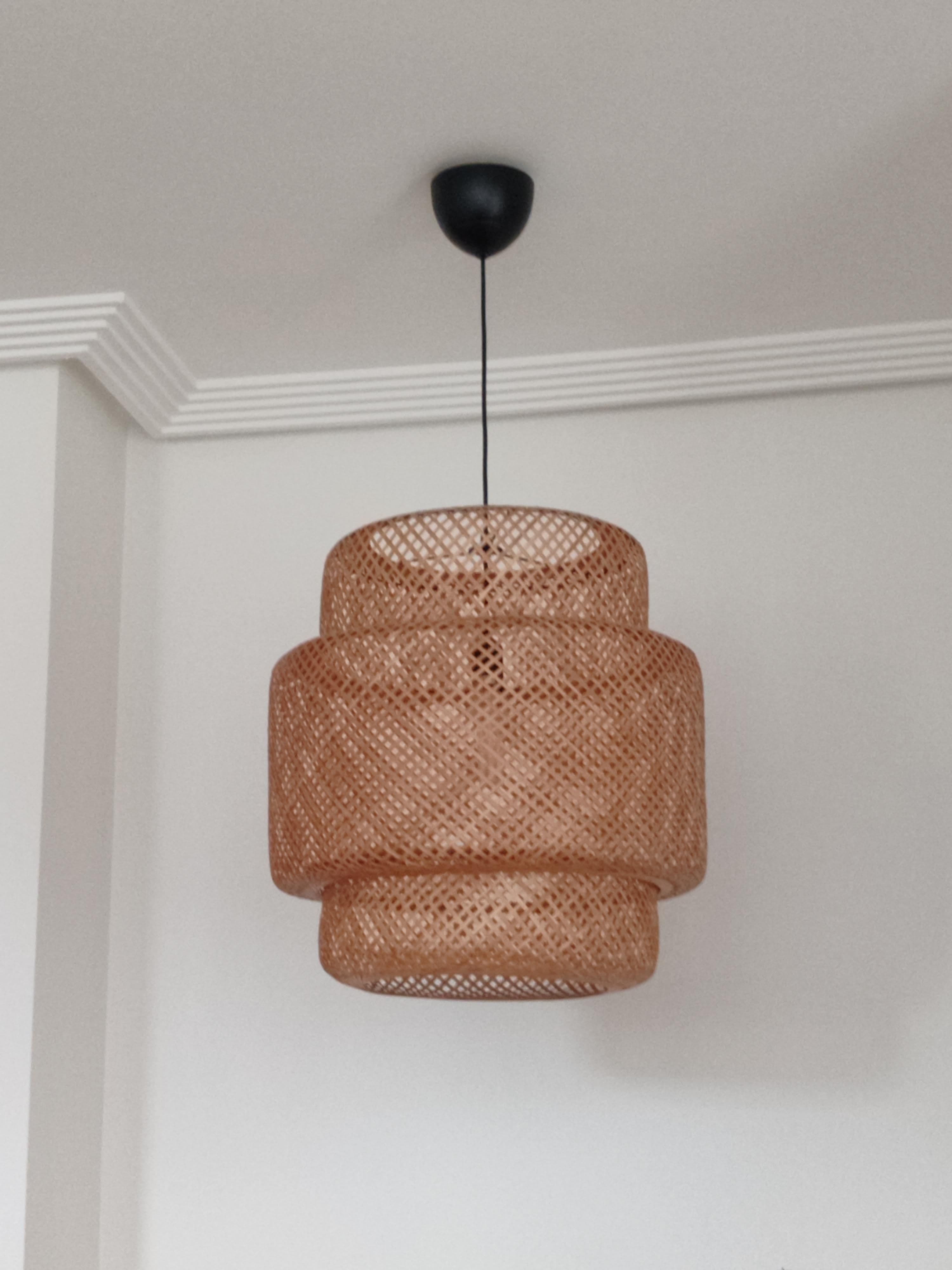 SINNERLIG pendant lamp, bamboo/handmade, 50 cm