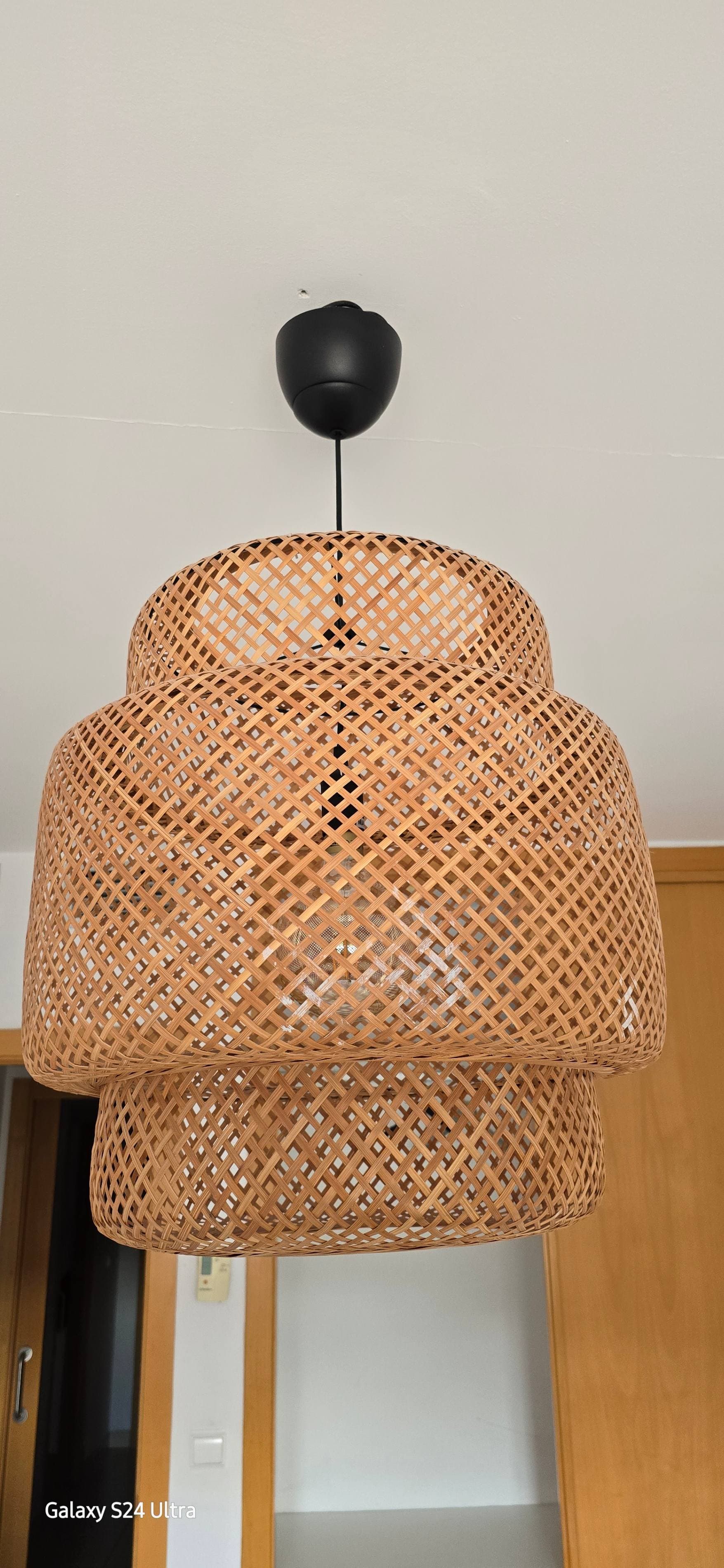 SINNERLIG pendant lamp, bamboo/handmade, 50 cm