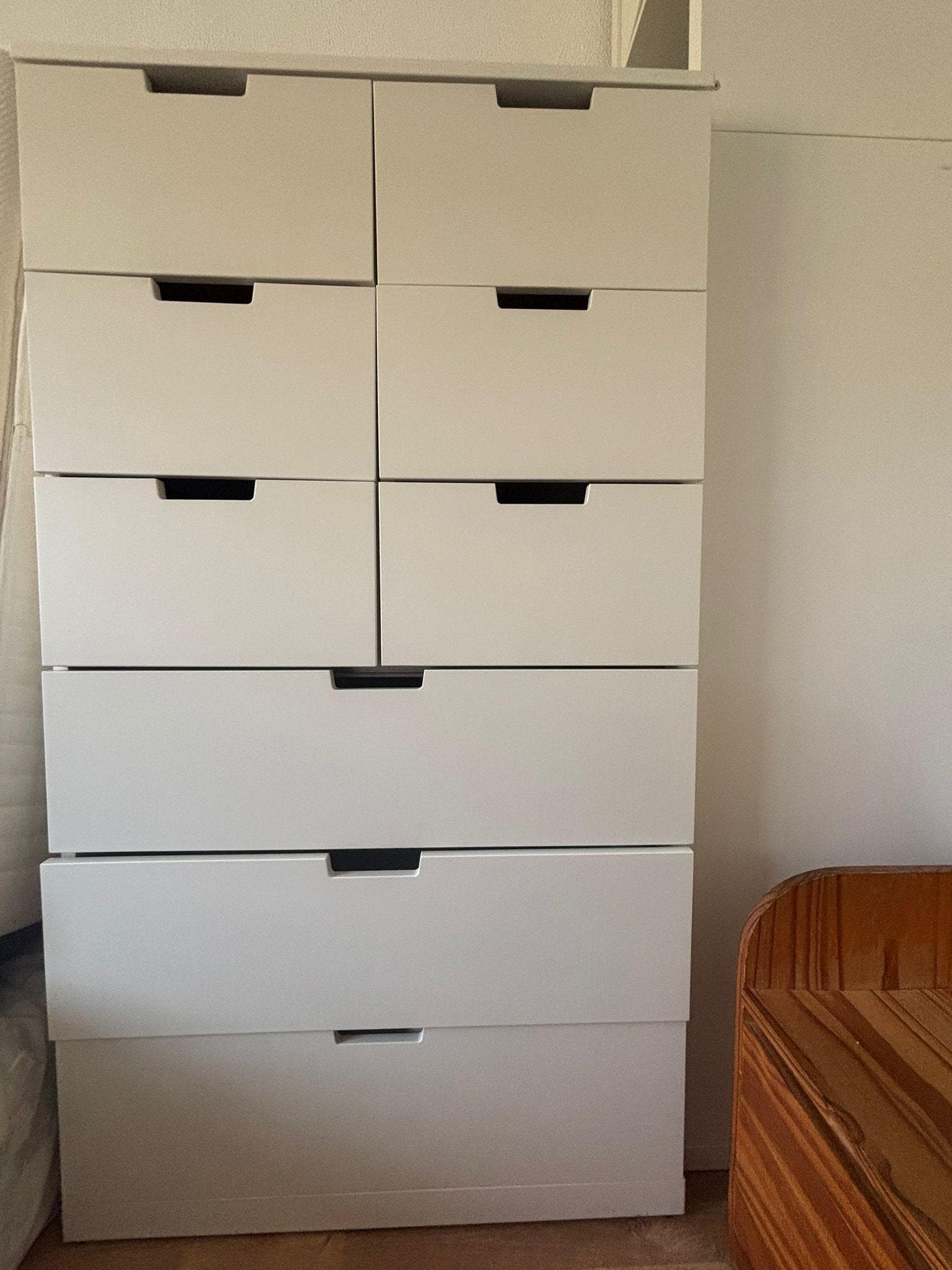 NORDLI 7 tiraderadun komoda, zuria, 80x122 cm